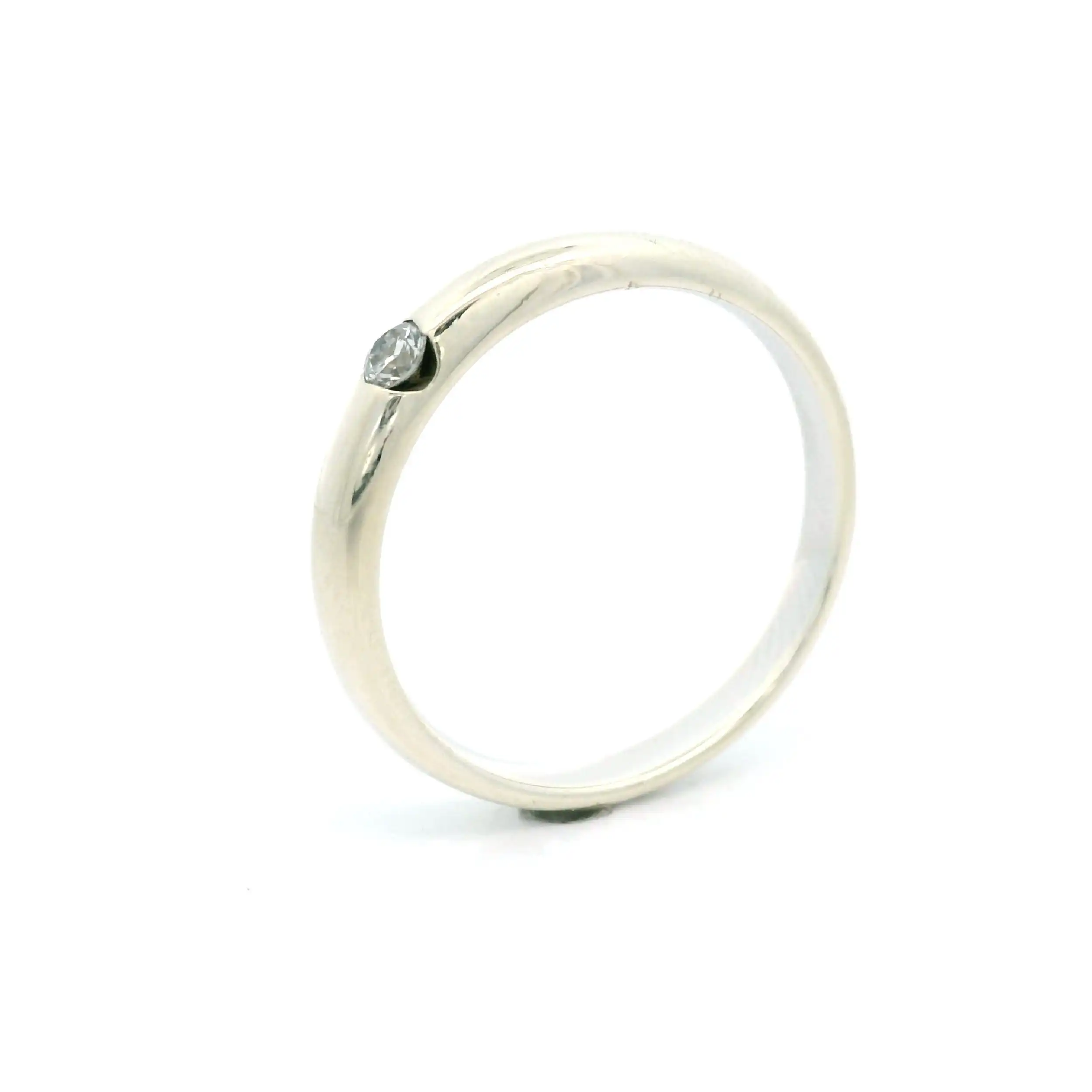 Ring Weißgold mit Brillant, graviert mit 0,06ct Christ Ring Weißgold mit Brillant, graviert mit 0,06ct Christ