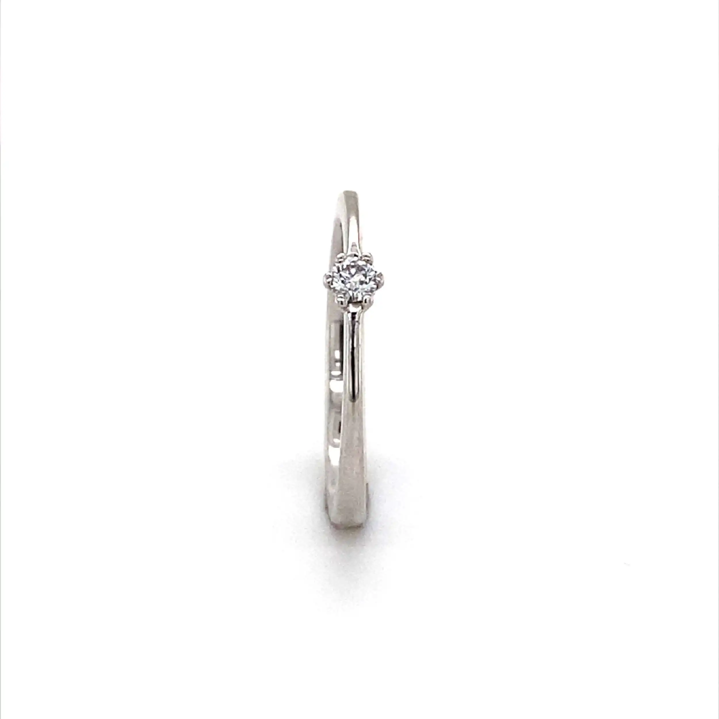 Ring Weißgold mit Brillant, graviert mit 0,1ct Ring Weißgold mit Brillant, graviert mit 0,1ct