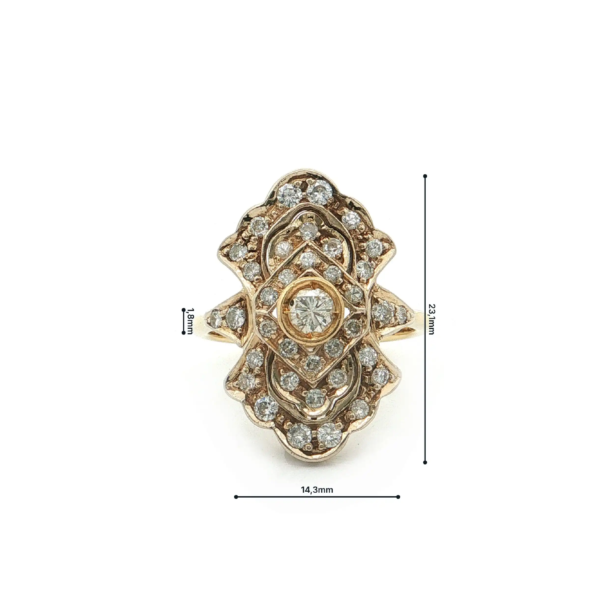 Ring Gelbgold mit Brillanten Ring Gelbgold mit Brillanten