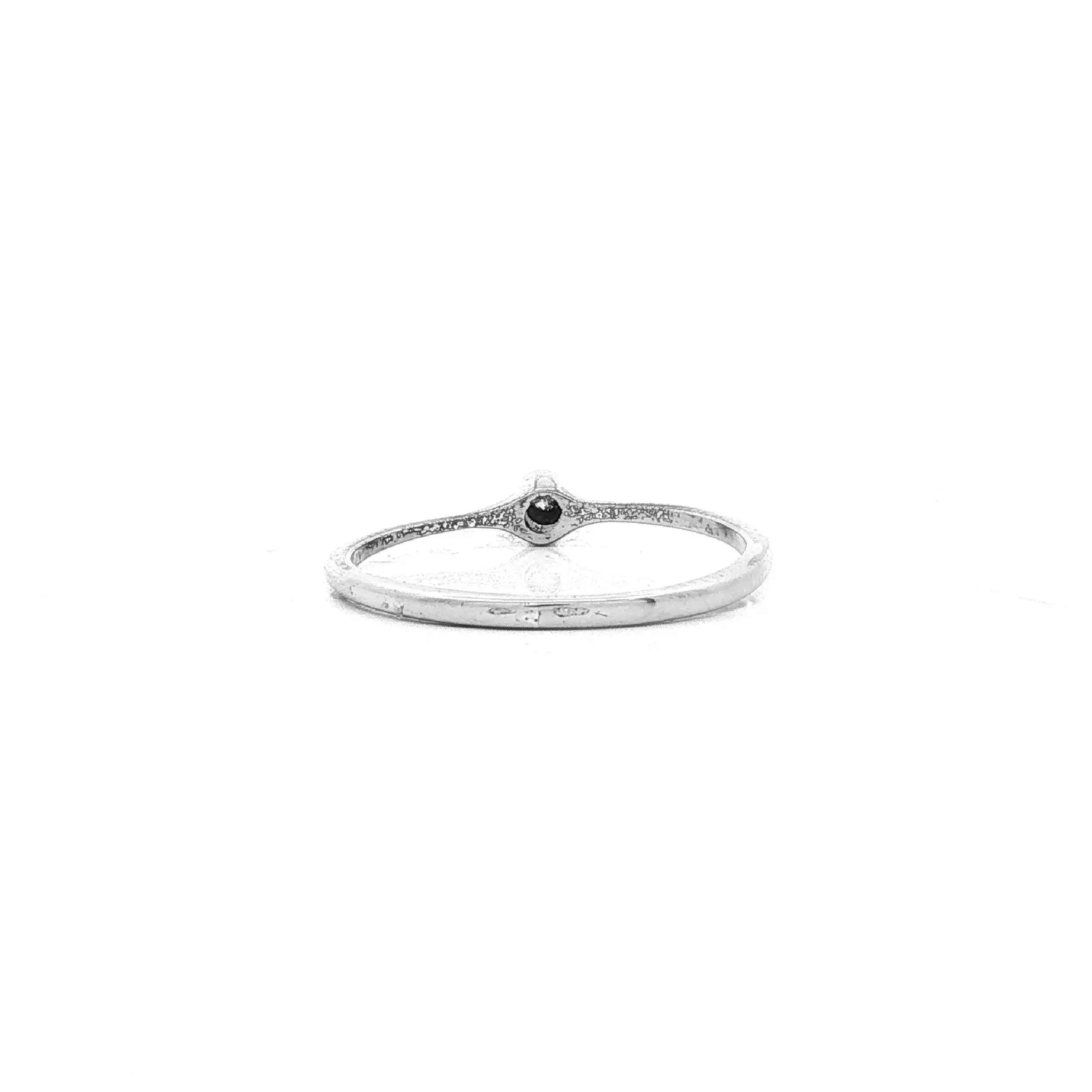 Ring Weißgold mit Brillant, graviert mit 0,05ct
