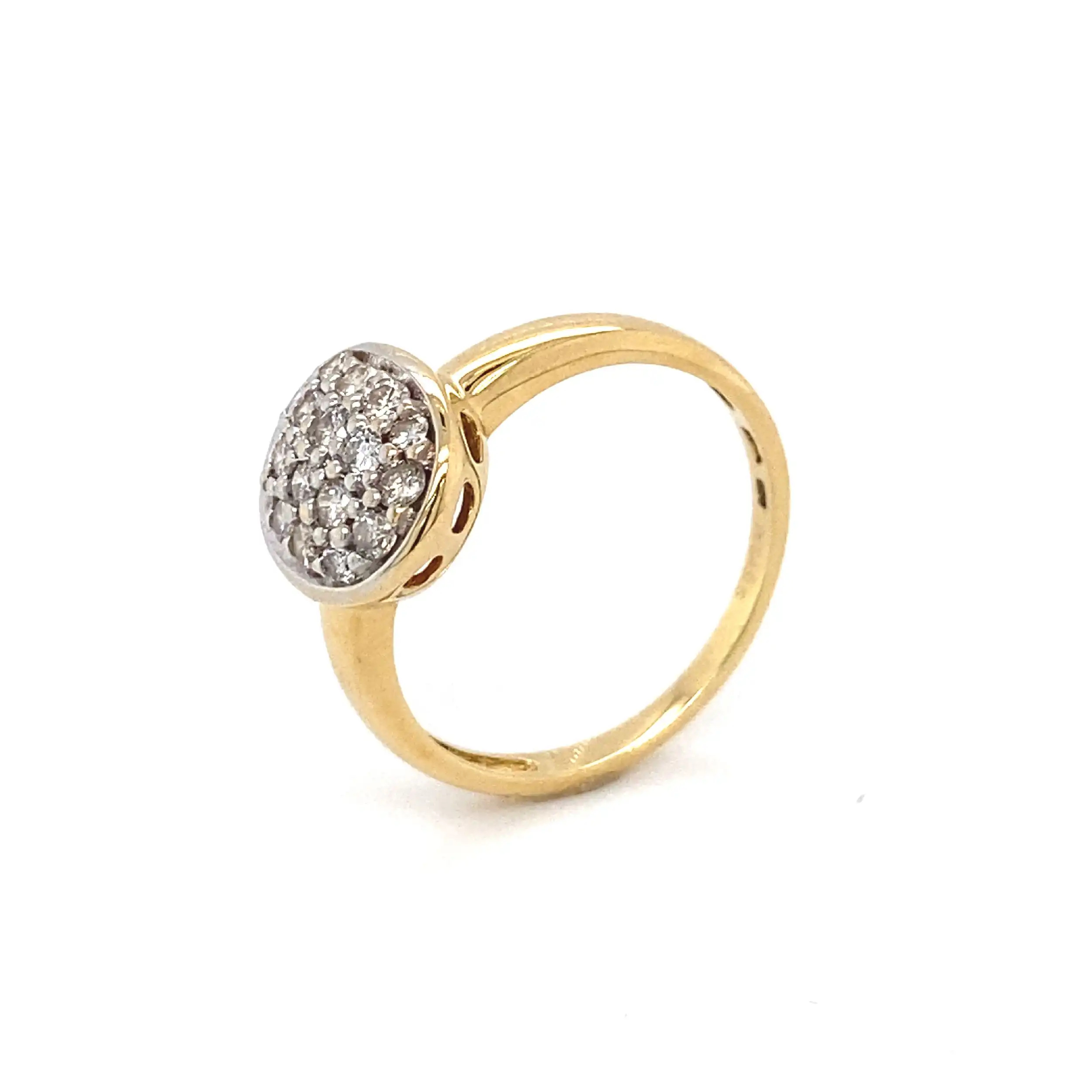 Ring Bicolor mit Brillanten, graviert mit 0,50ct Ring Bicolor mit Brillanten, graviert mit 0,50ct