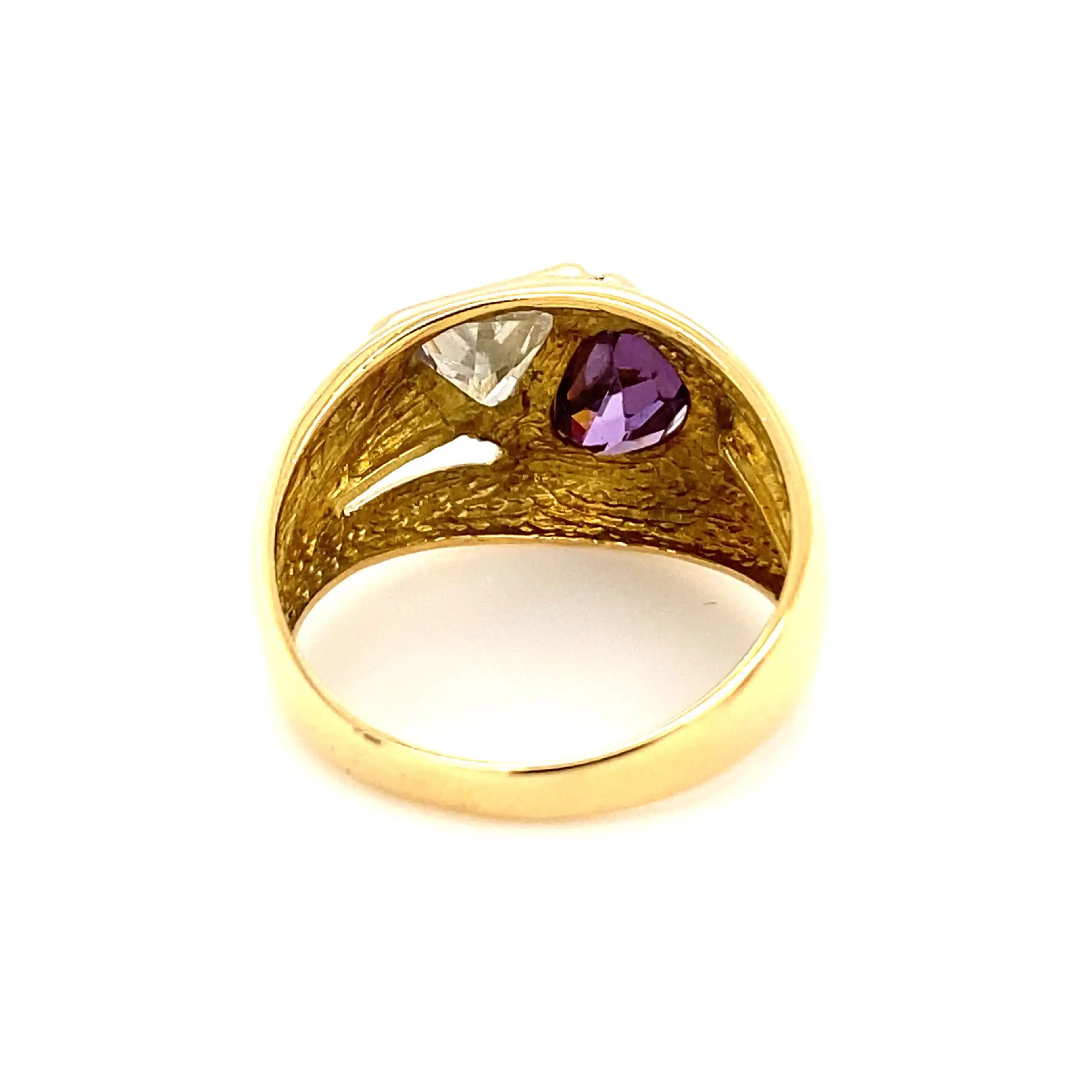 Ring Gelbgold mit Amethyst & Zirkonia Ring Gelbgold mit Amethyst & Zirkonia