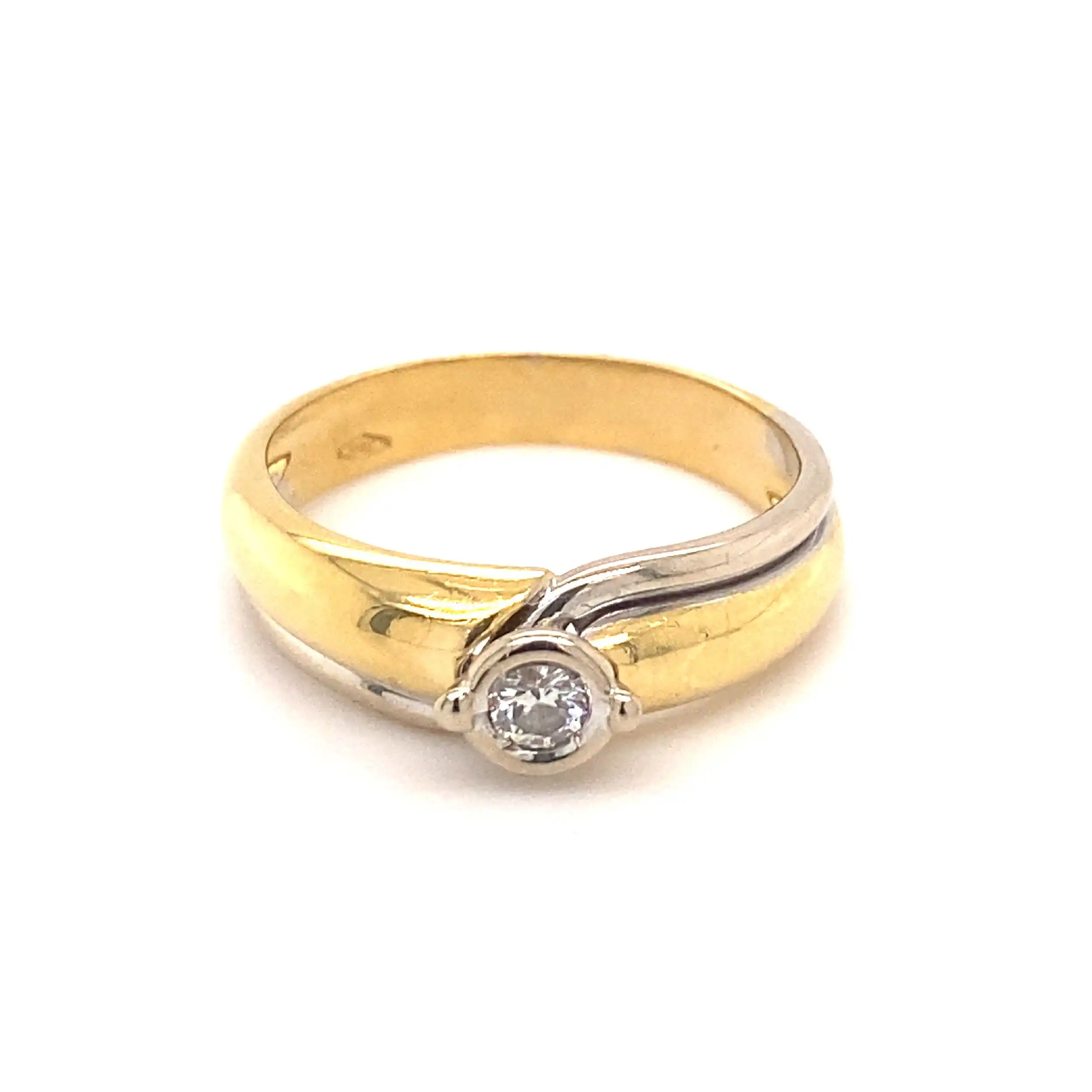 Ring Bicolor mit Brillant Ring Bicolor mit Brillant