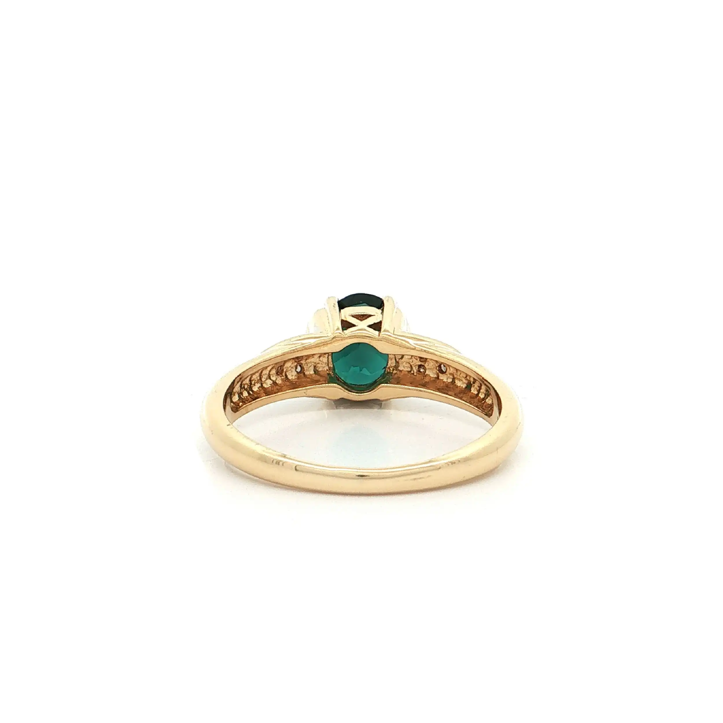 Ring Bicolor mit Turmalin und Brillanten mit Amayani Expertise
