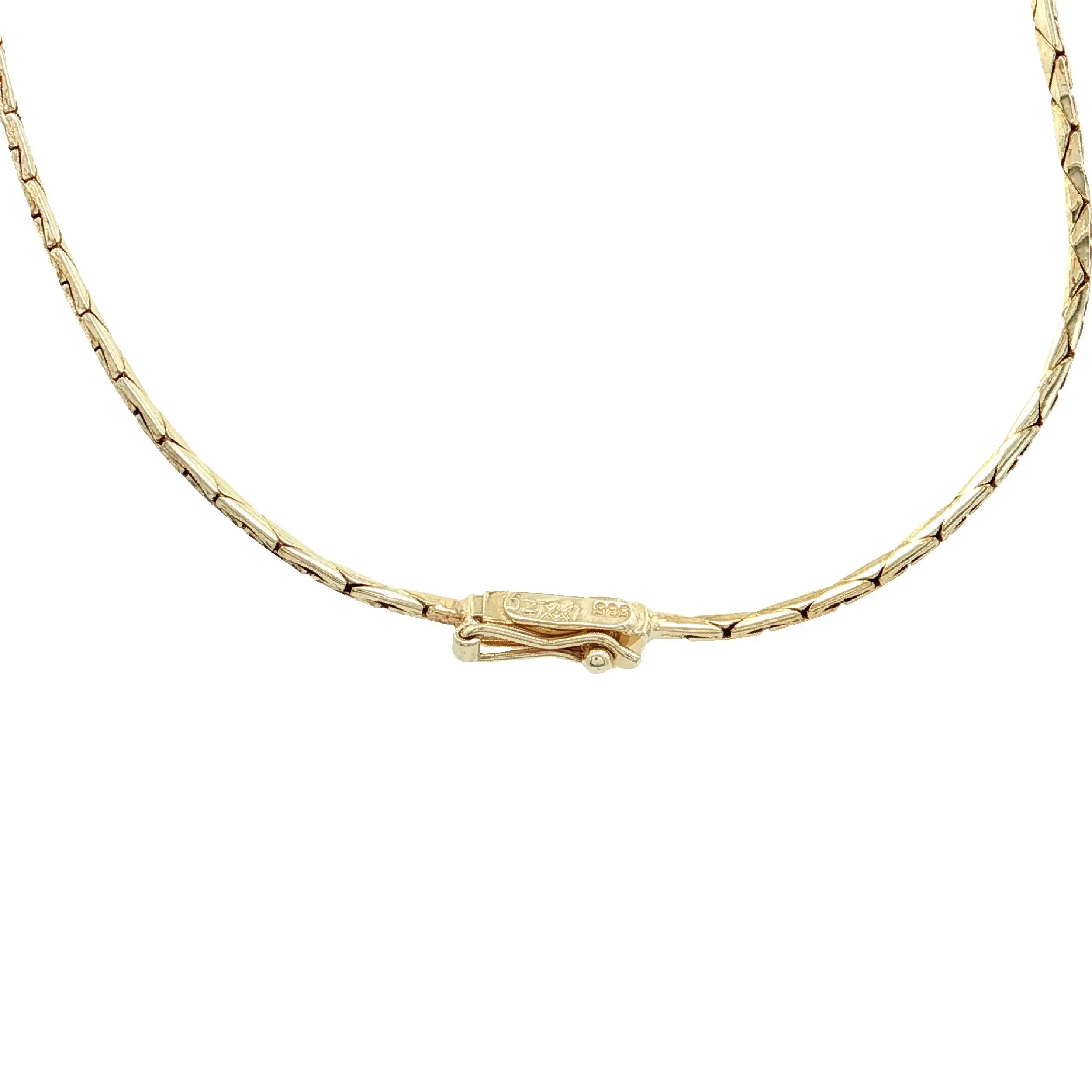 Collier Gelbgold mit Brillanten, graviert mit 0,66 ct Collier Gelbgold mit Brillanten, graviert mit 0,66 ct