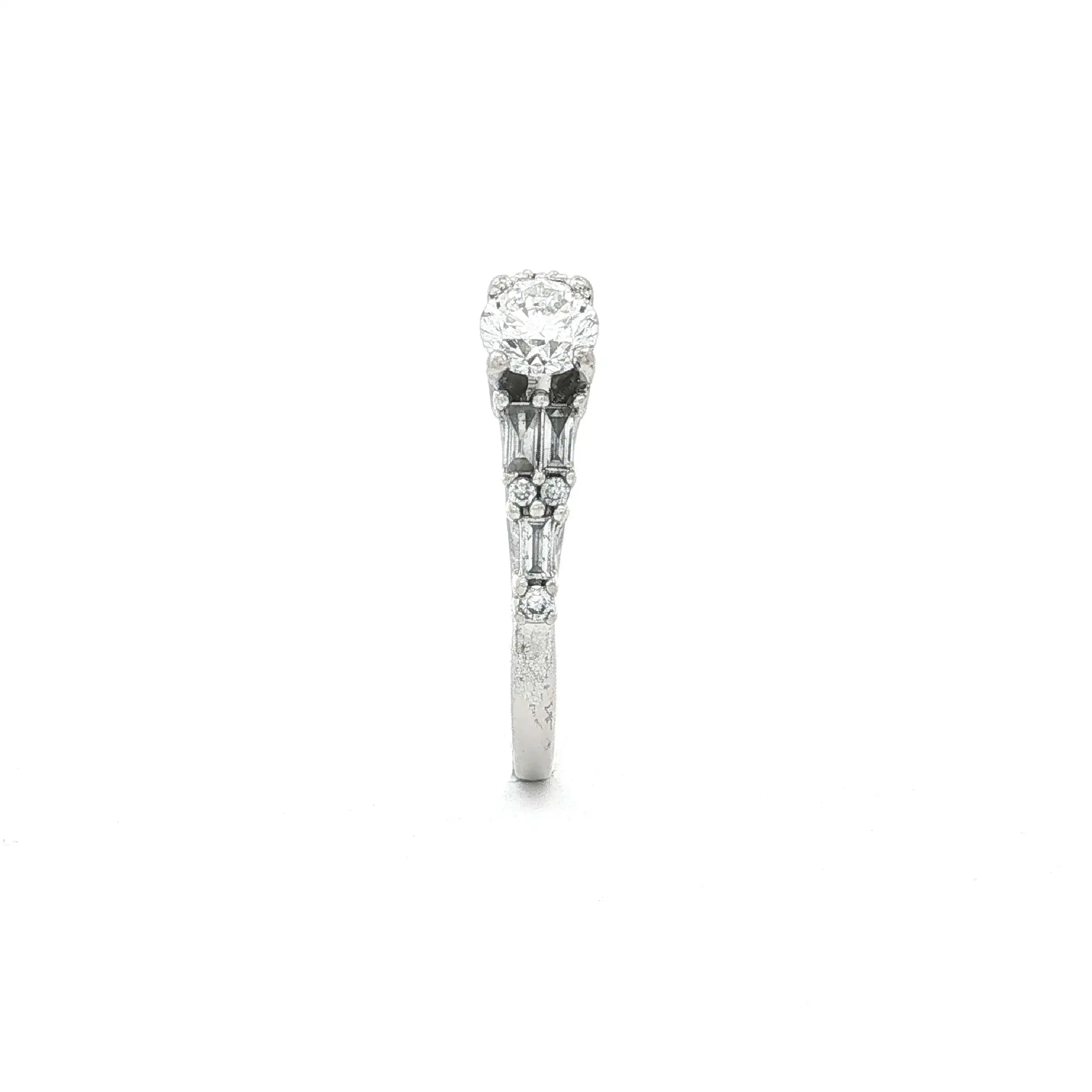 Ring Weißgold mit synthetischen Diamanten