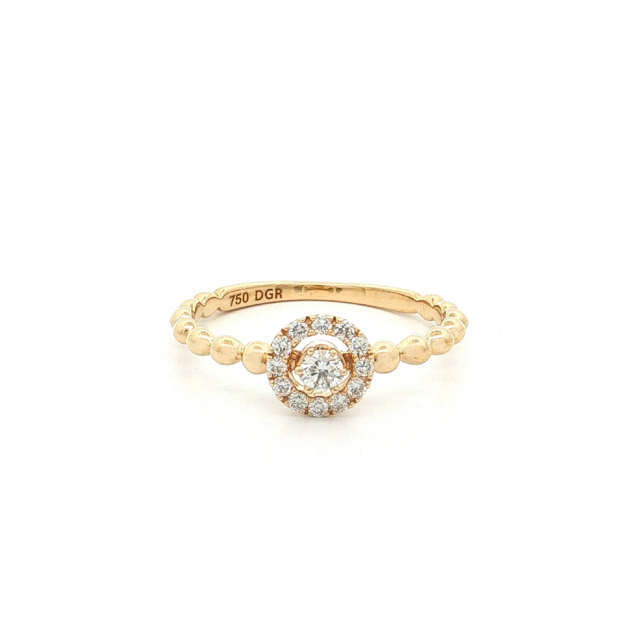 Kügelchenring Gelbgold mit Brillanten Kügelchenring Gelbgold mit Brillanten