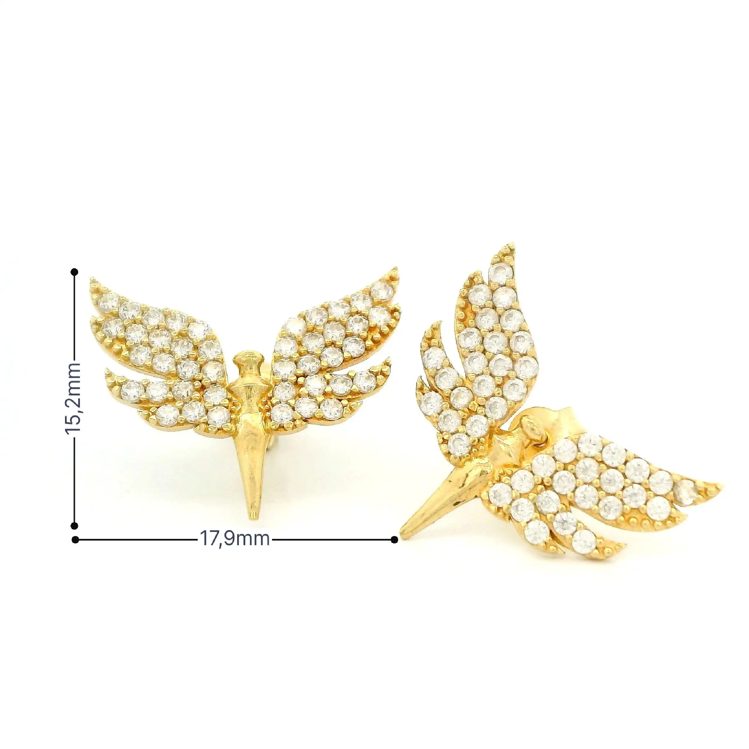 Ohrstecker Gelbgold Engel mit Zirkonia Ohrstecker Gelbgold Engel mit Zirkonia