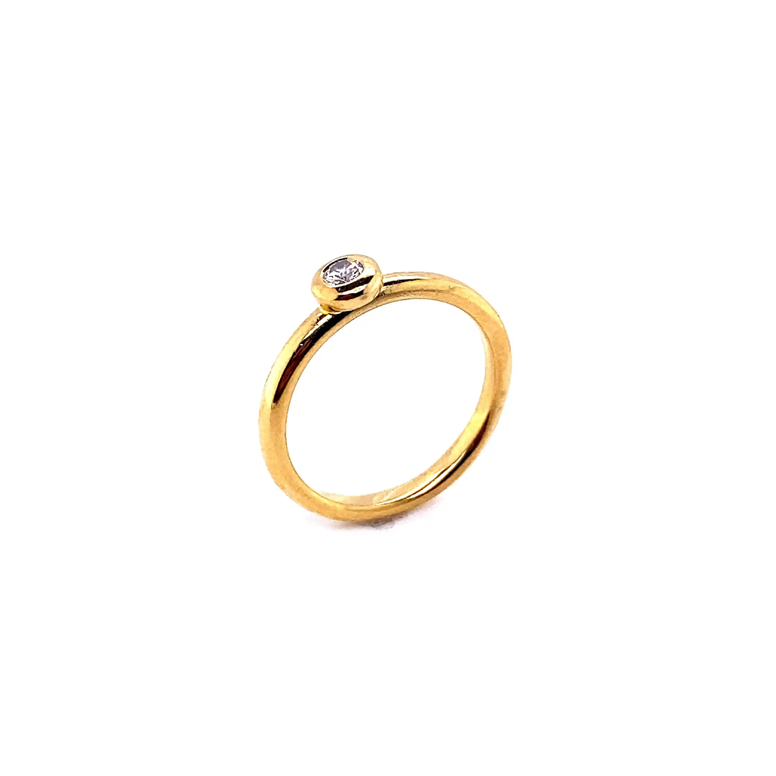 Ring Gelbgold mit Brillant Ring Gelbgold mit Brillant