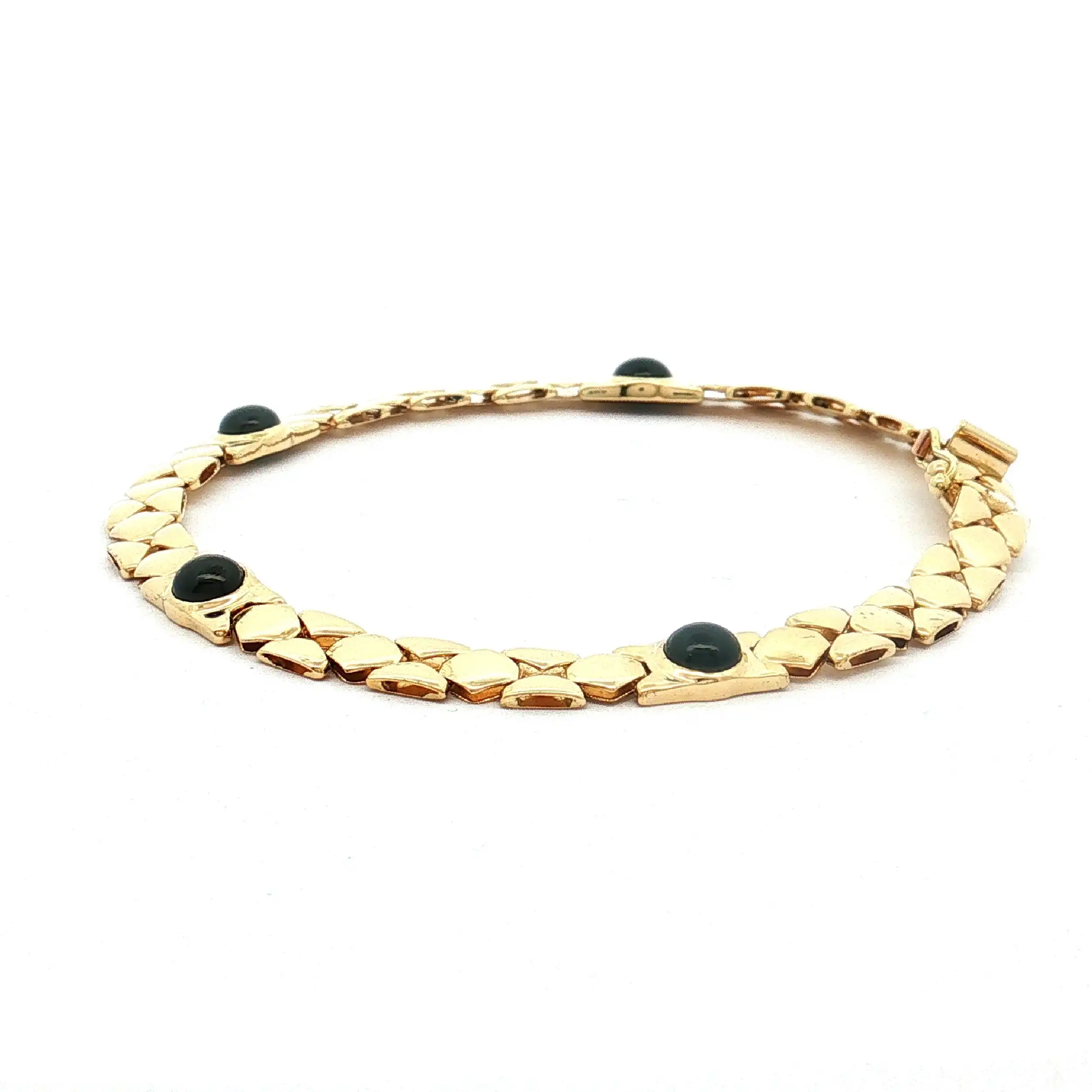 Armband Gelbgold mit Saphir Cabochon