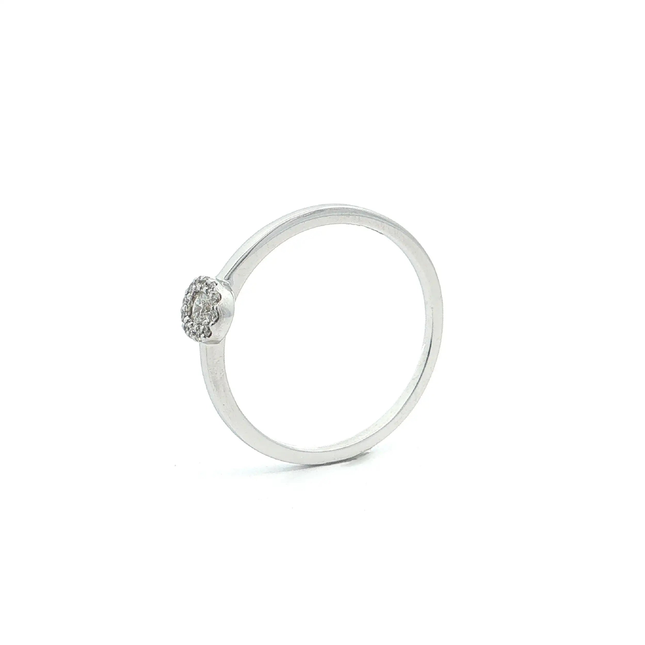 Ring Weißgold mit Brillant Ring Weißgold mit Brillant