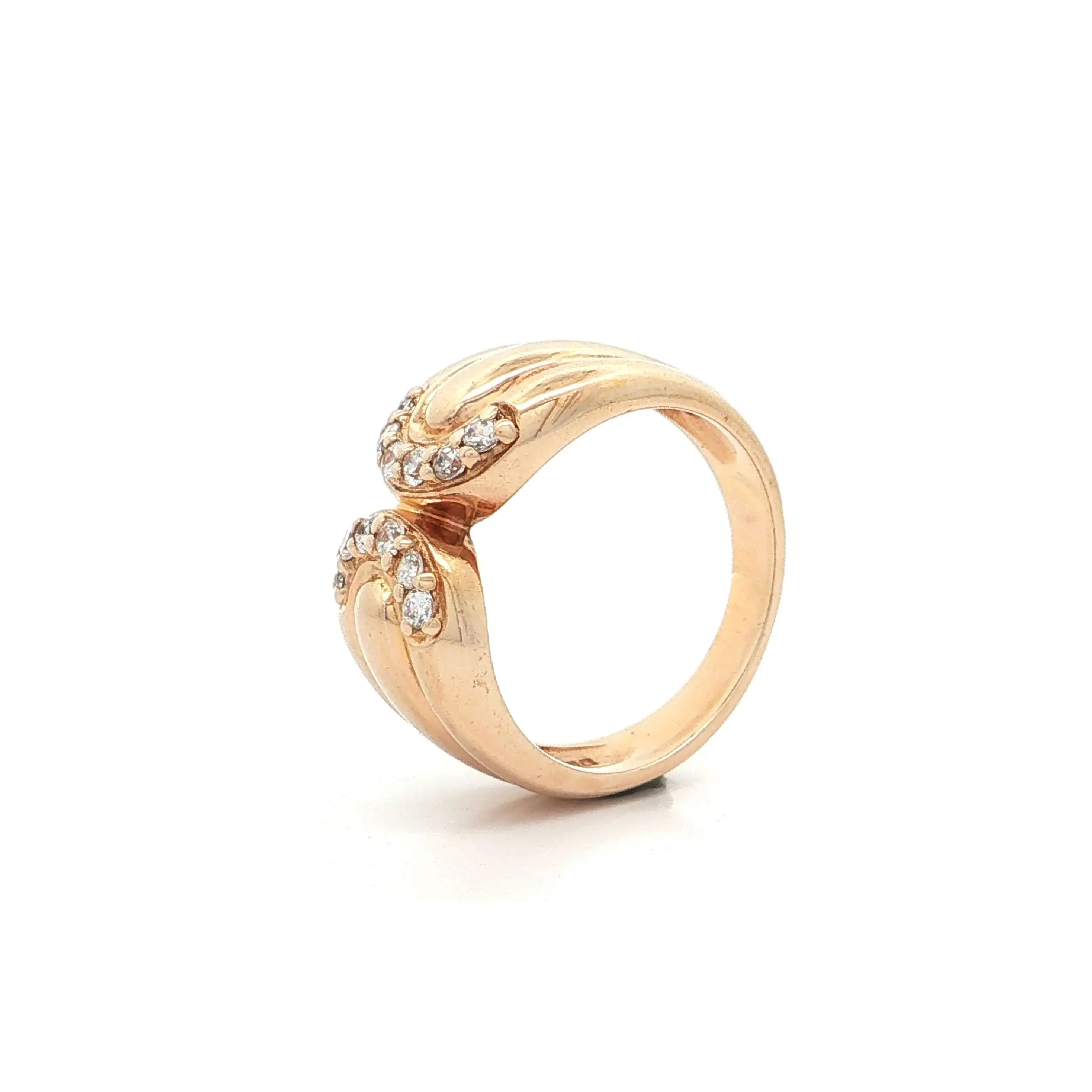 Ring Silber vergoldet mit Zirkonia