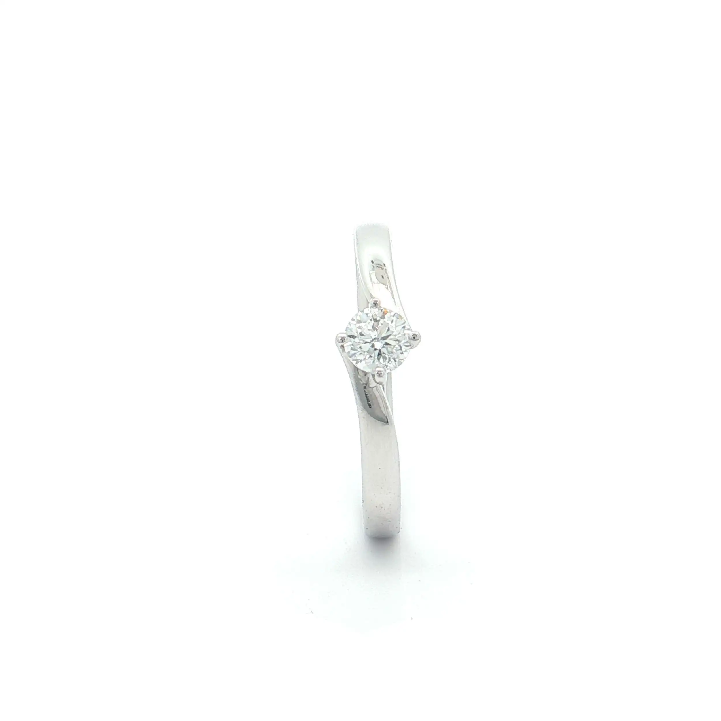 Solitärring Weißgold mit Brillant 0,25ct