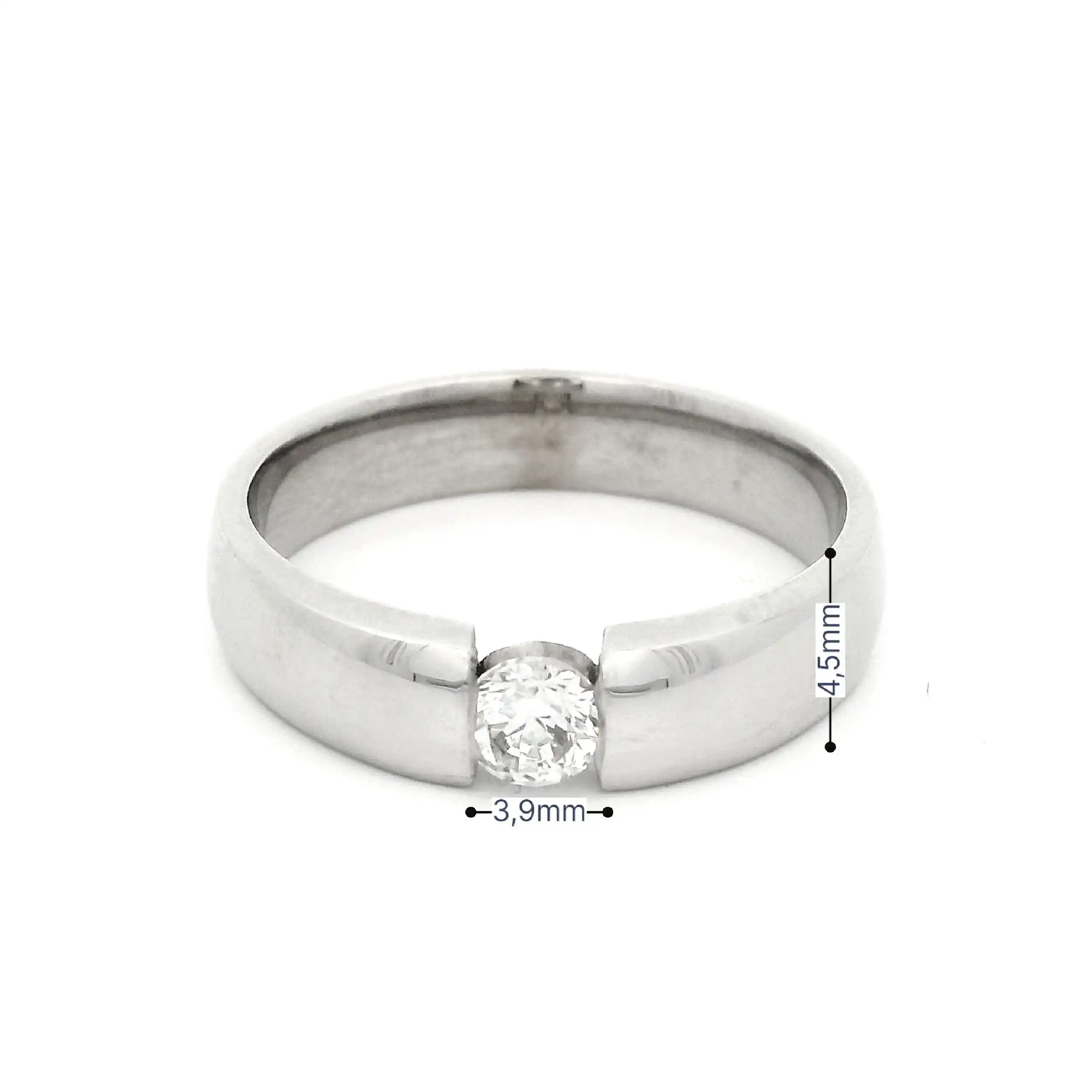Solitärring Weißgold mit Zirkonia Solitärring Weißgold mit Zirkonia