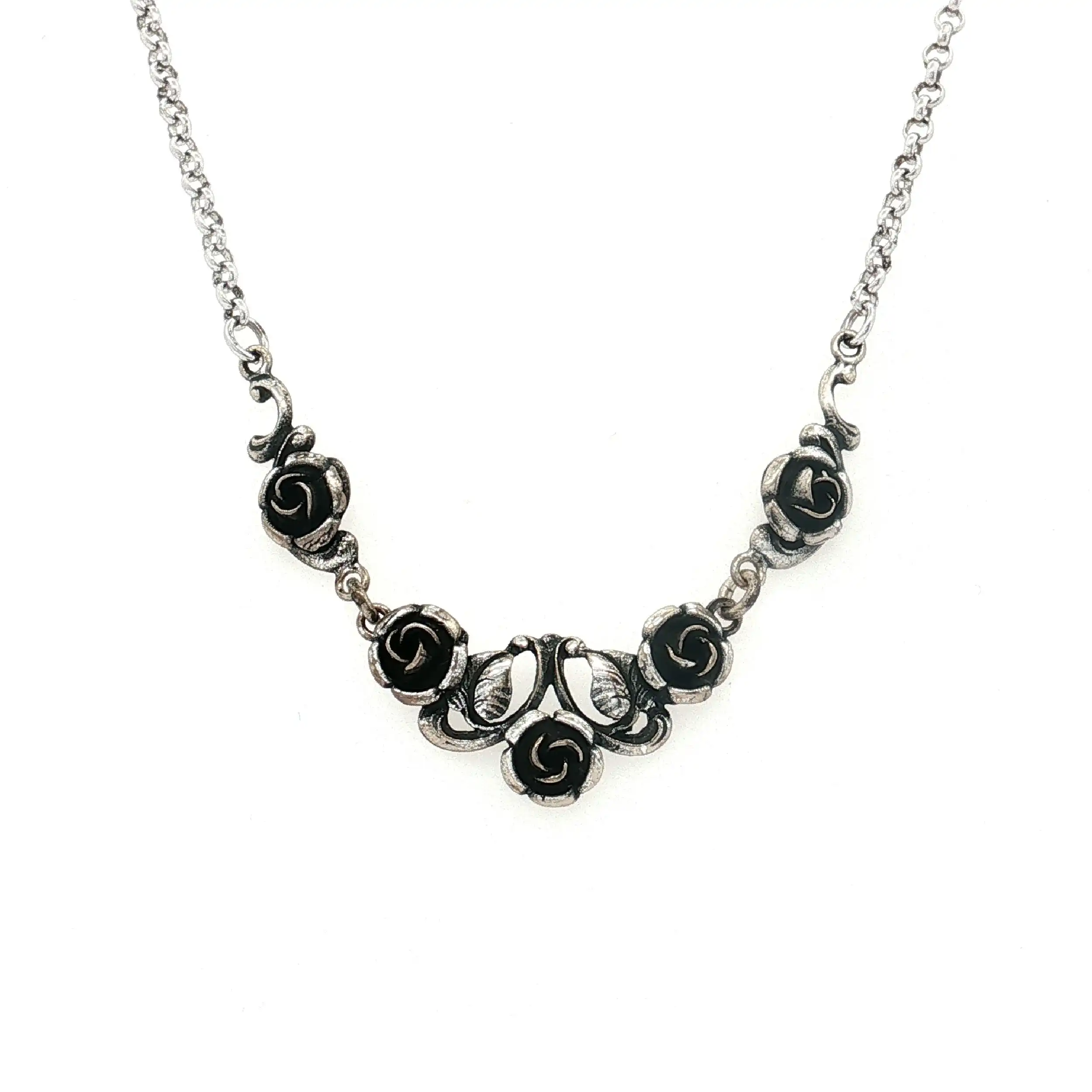 Collier Silber mit Rosen Collier Silber mit Rosen