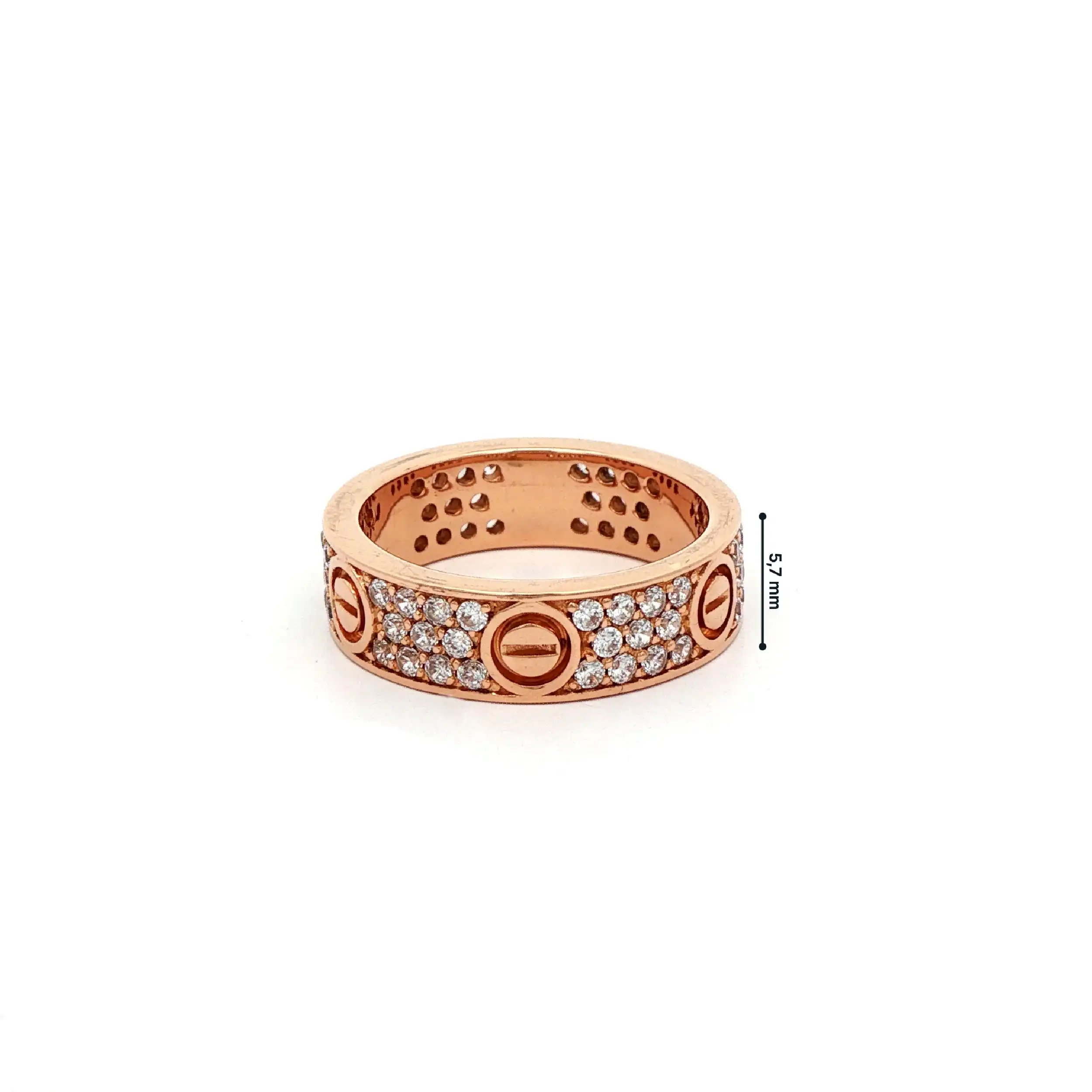 Ring Rotgold mit Zirkonia