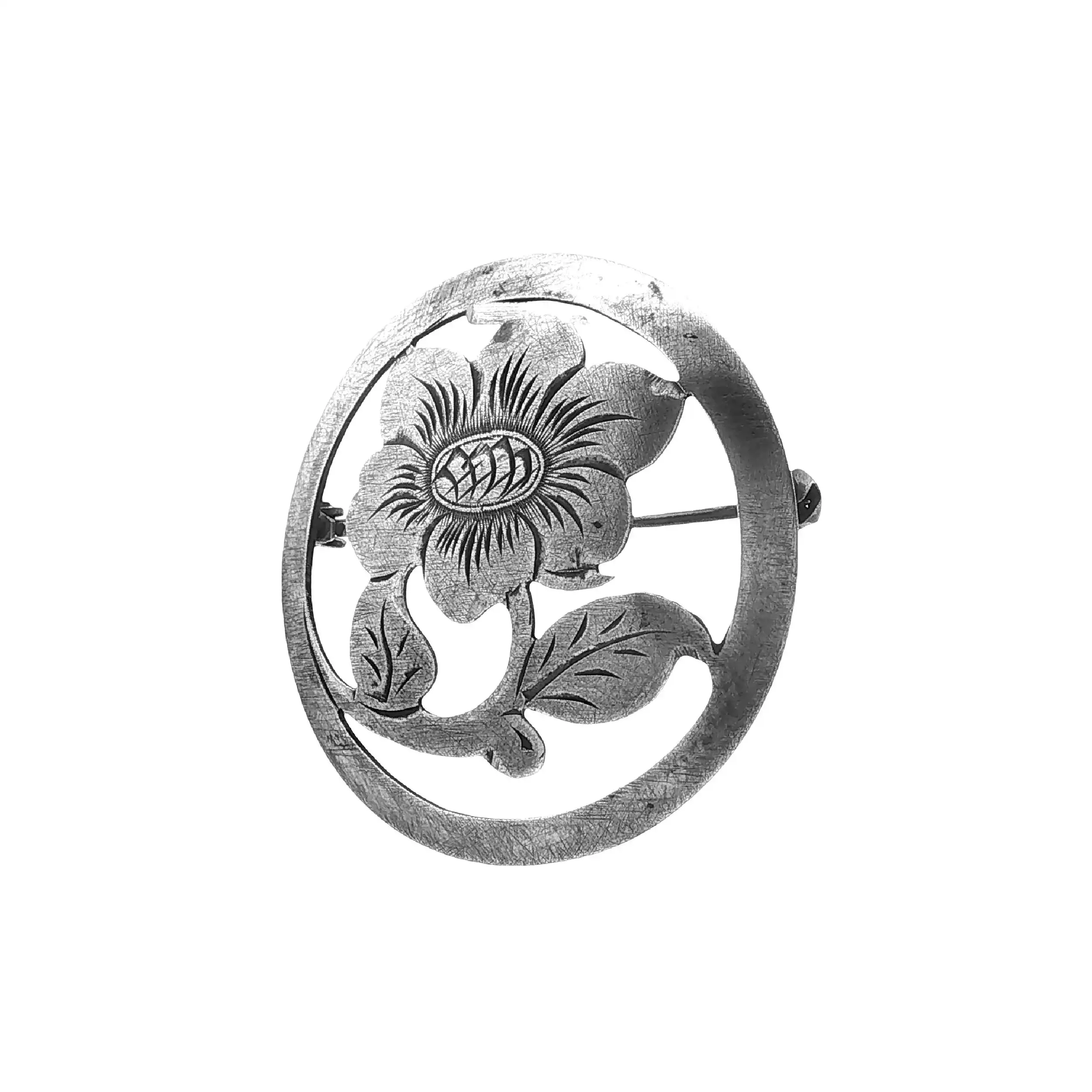 Nadel Silber Blumenmotiv Nadel Silber Blumenmotiv