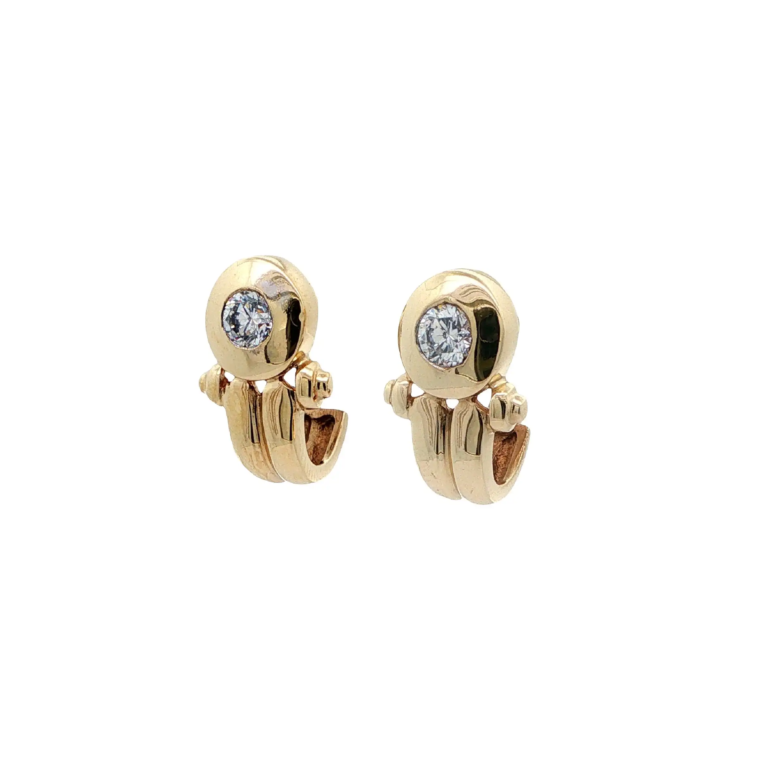 Ohrstecker Gelbgold mit Zirkonia