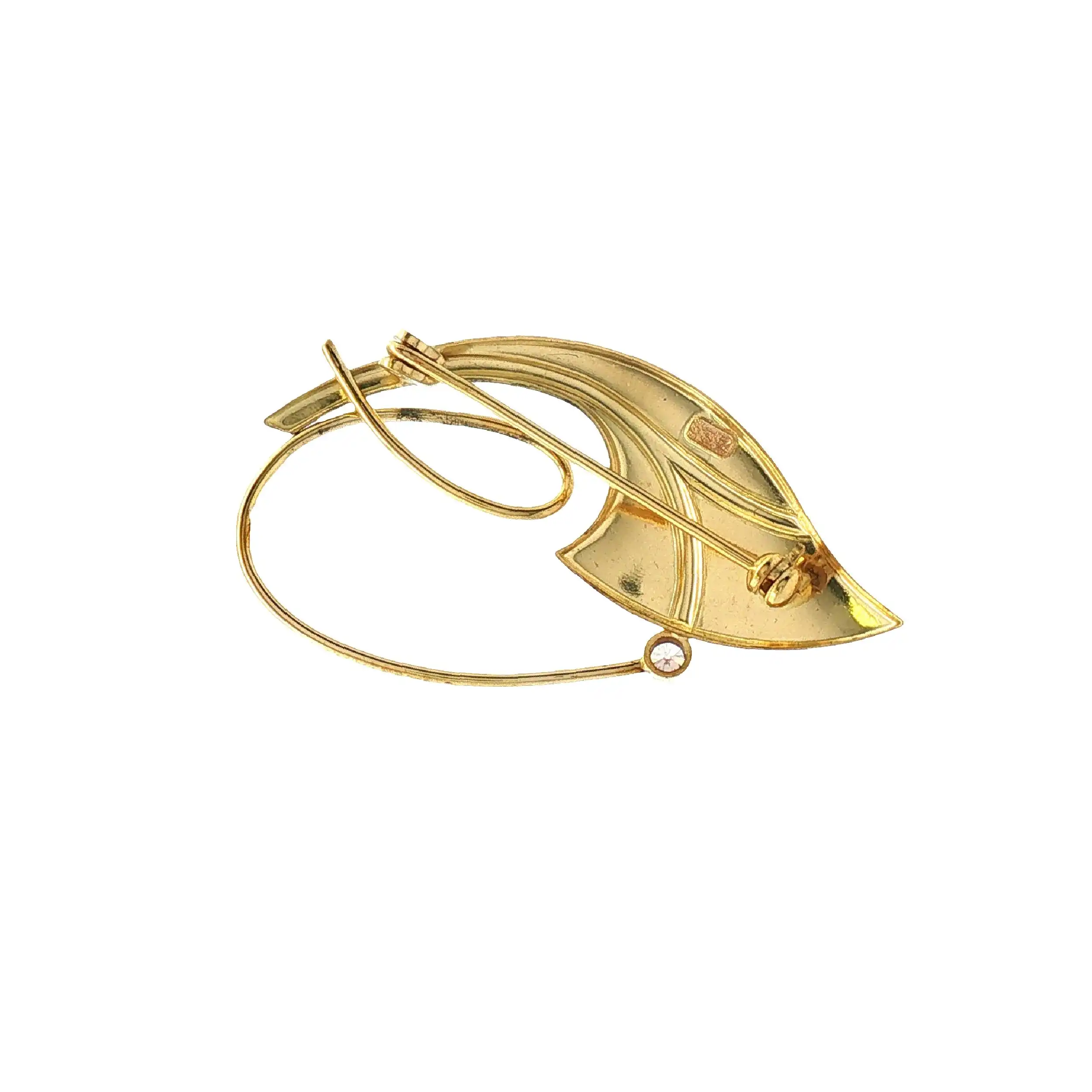 Brosche / Nadel Bicolor mit Zirkonia Brosche / Nadel Bicolor mit Zirkonia
