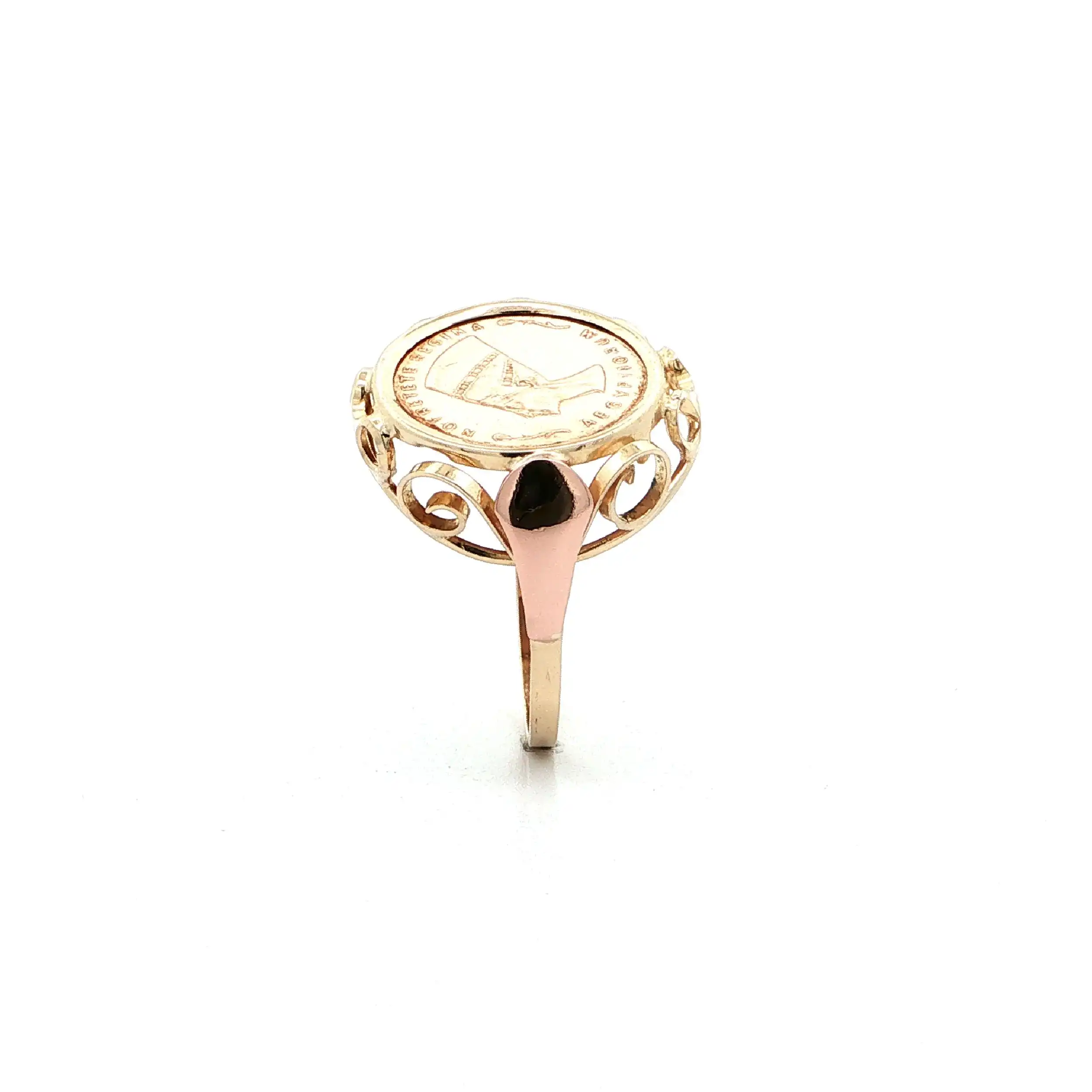 Ring Bicolor mit Münze Nofretete