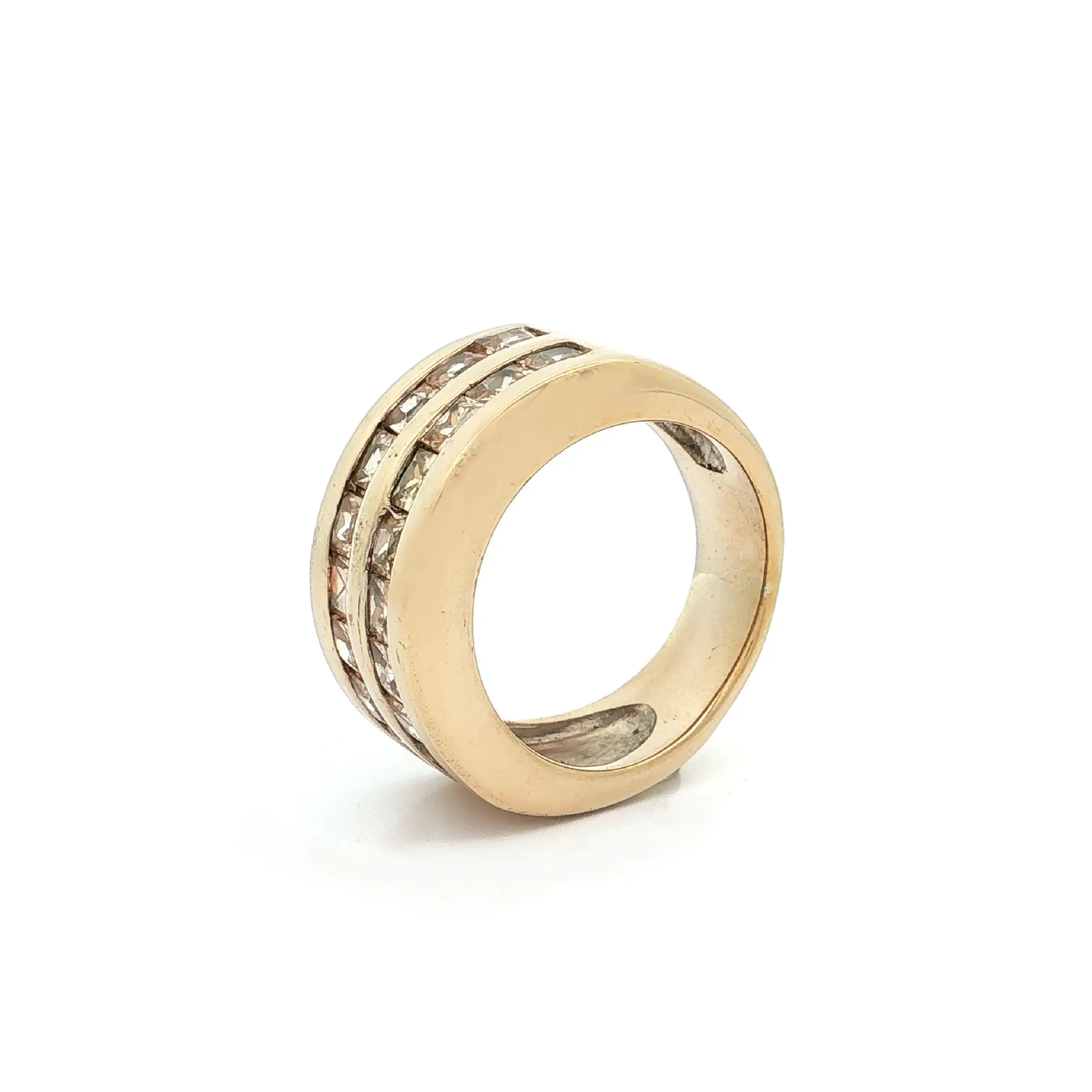 Ring Silber vergoldet mit Farbsteinen