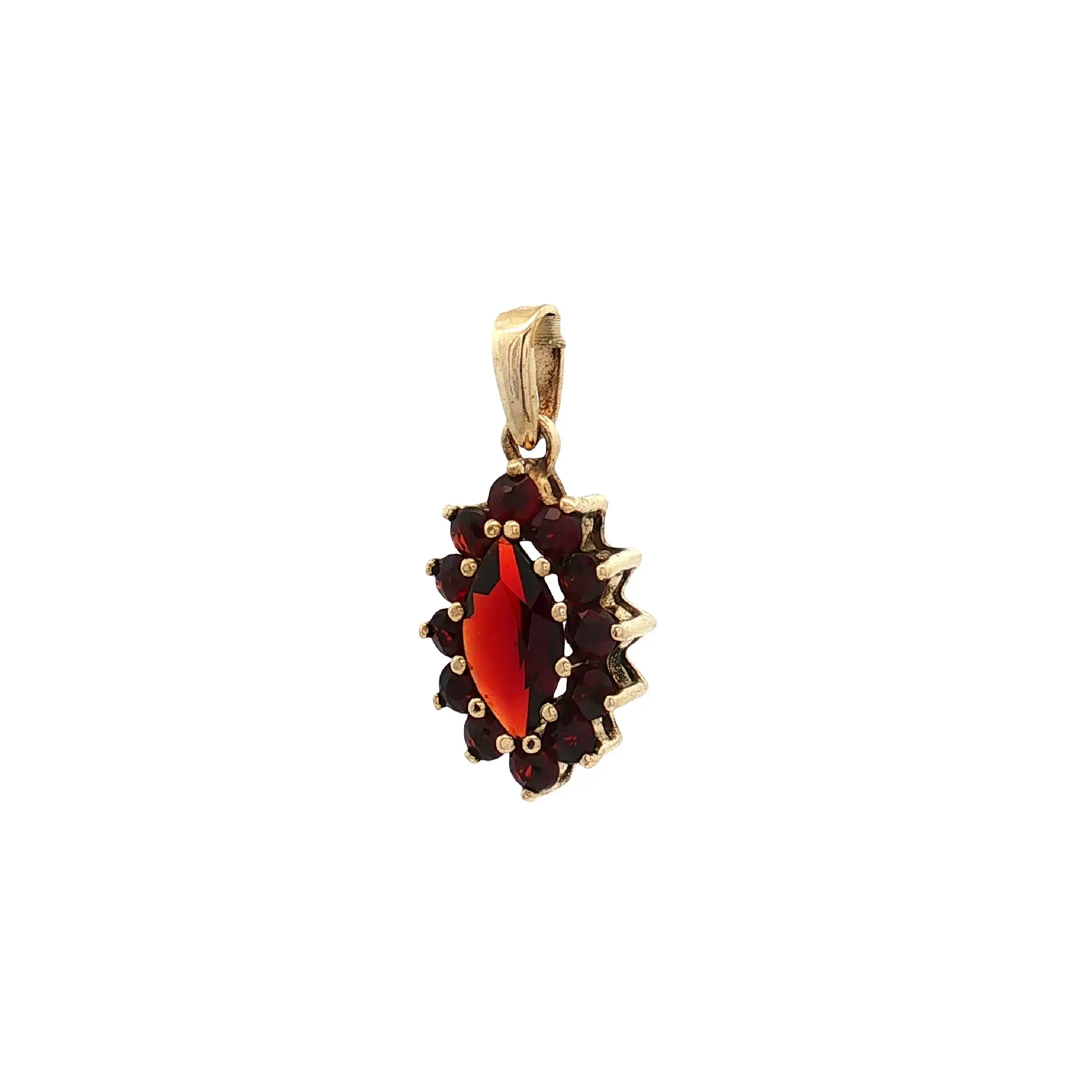 Anhänger Gelbgold mit Granat