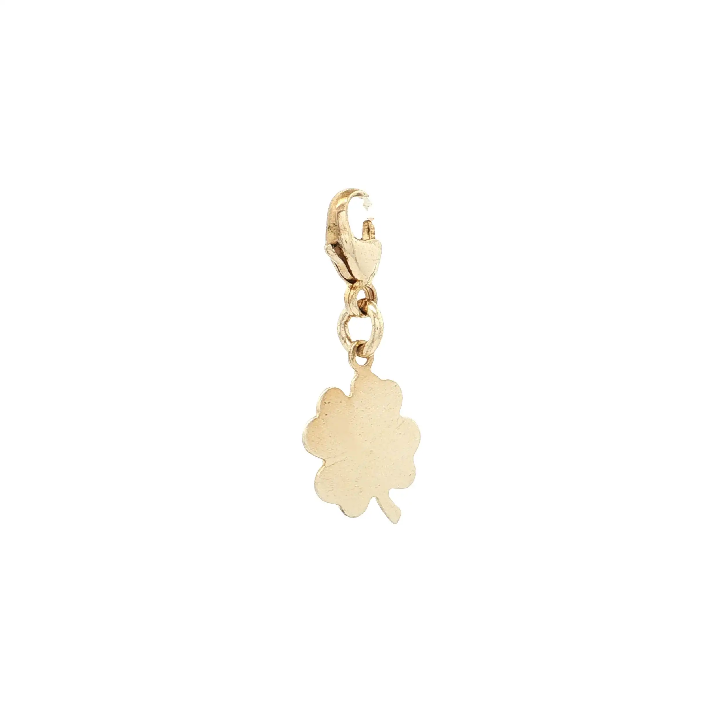Anhänger / Charm mit Karabinerverschluss Gelbgold Kleeblatt Anhänger / Charm mit Karabinerverschluss Gelbgold Kleeblatt