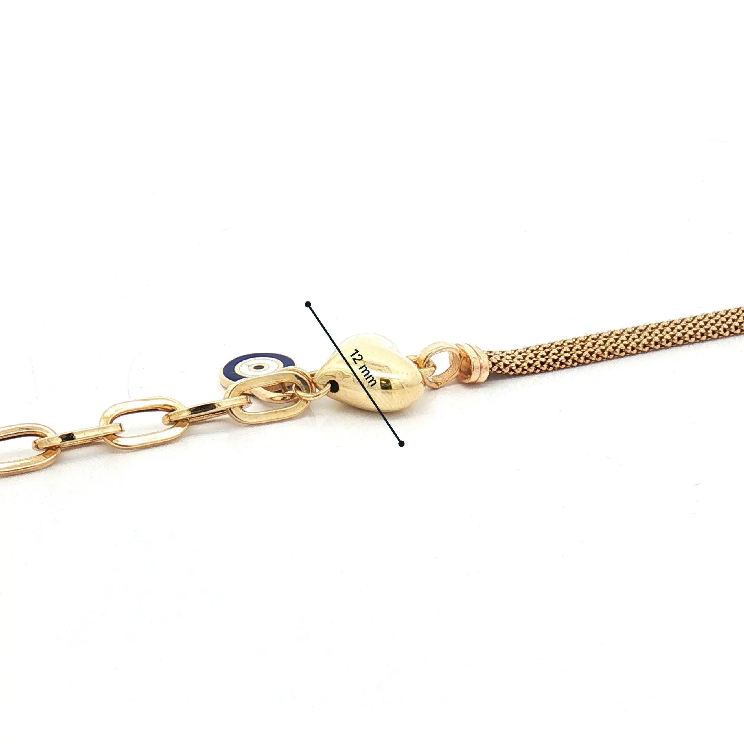 Armband Gelbgold mit Herz und Nazaar