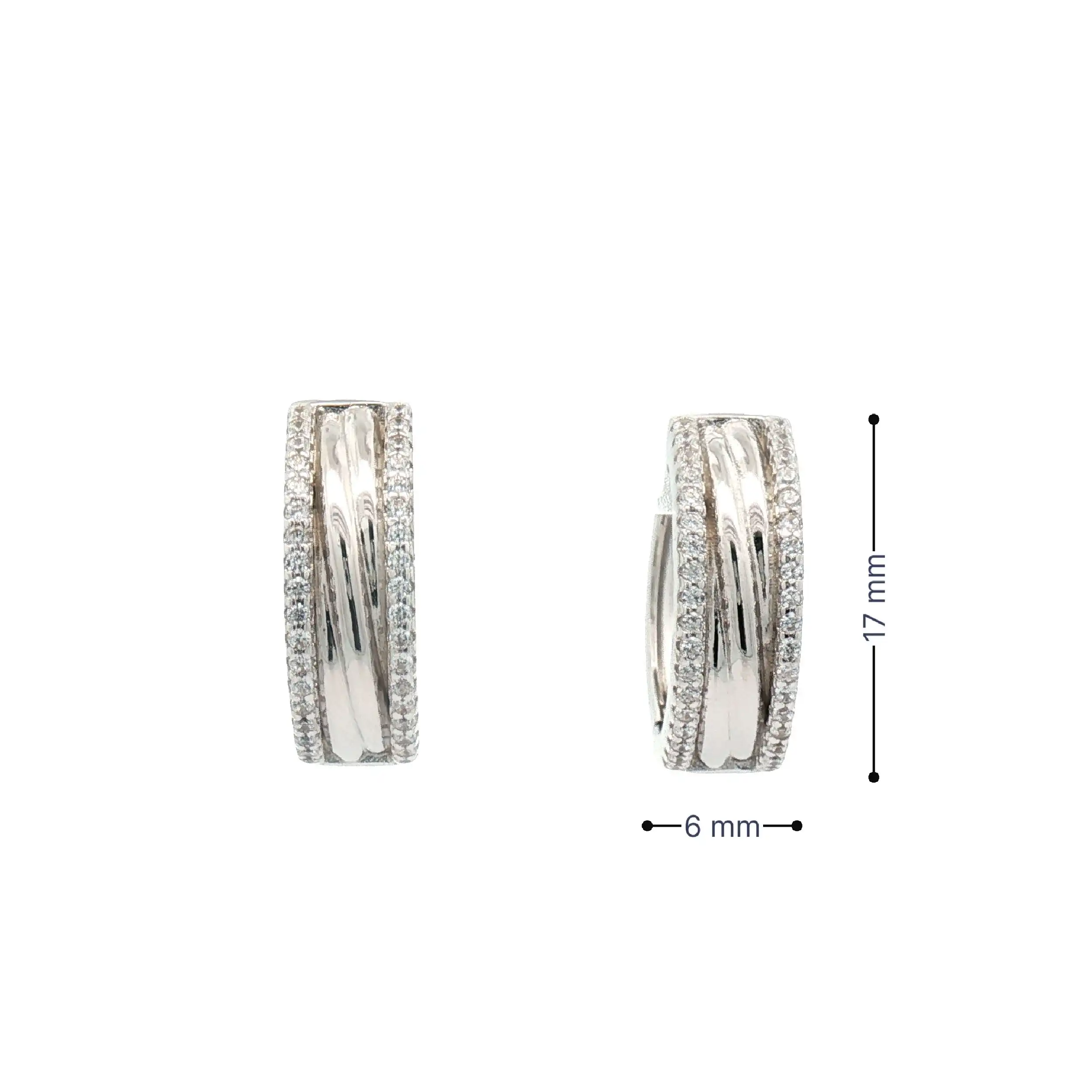 Creolen Silber mit Zirkonia Creolen Silber mit Zirkonia