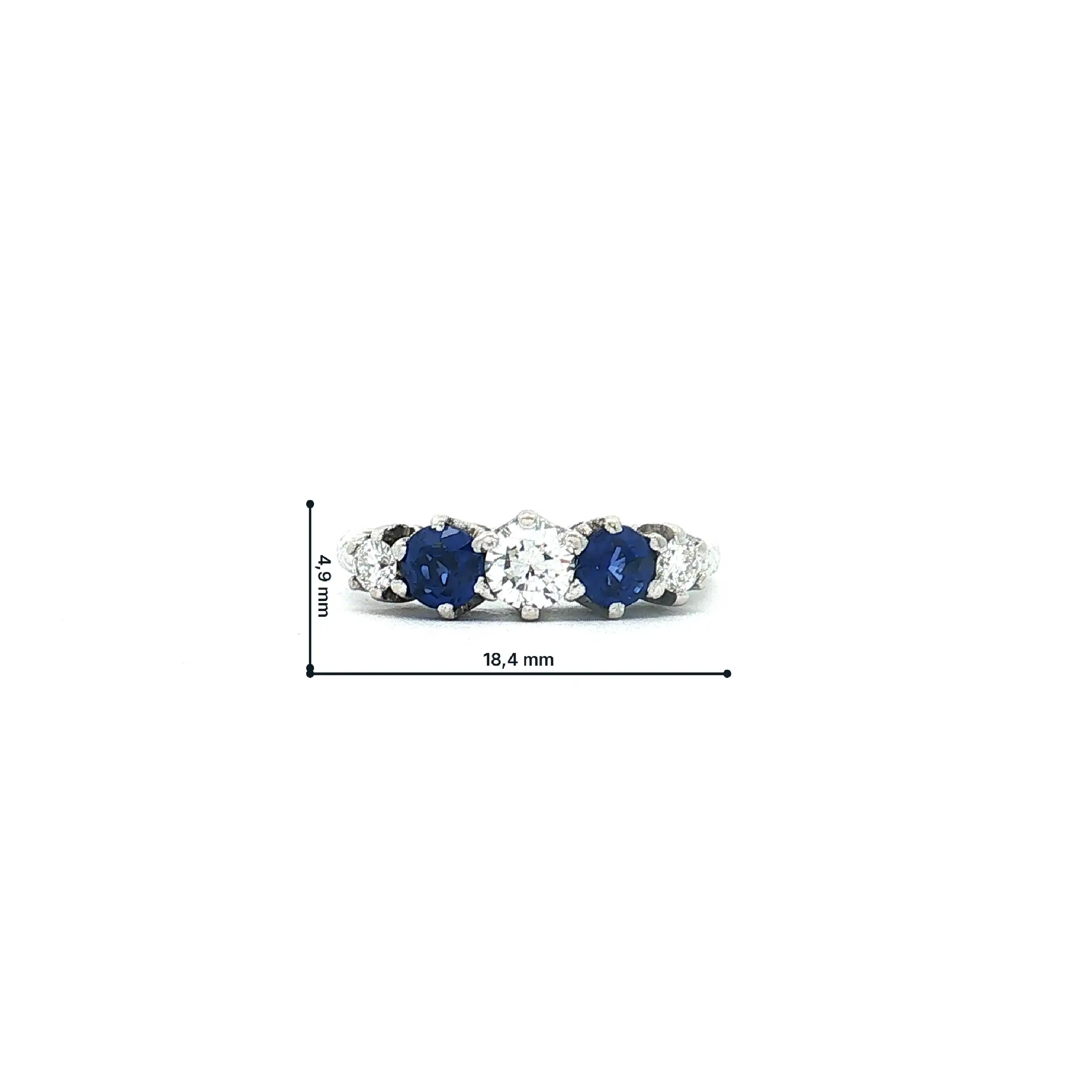 Ring Weißgold mit Brillanten und Saphiren Ring Weißgold mit Brillanten und Saphiren
