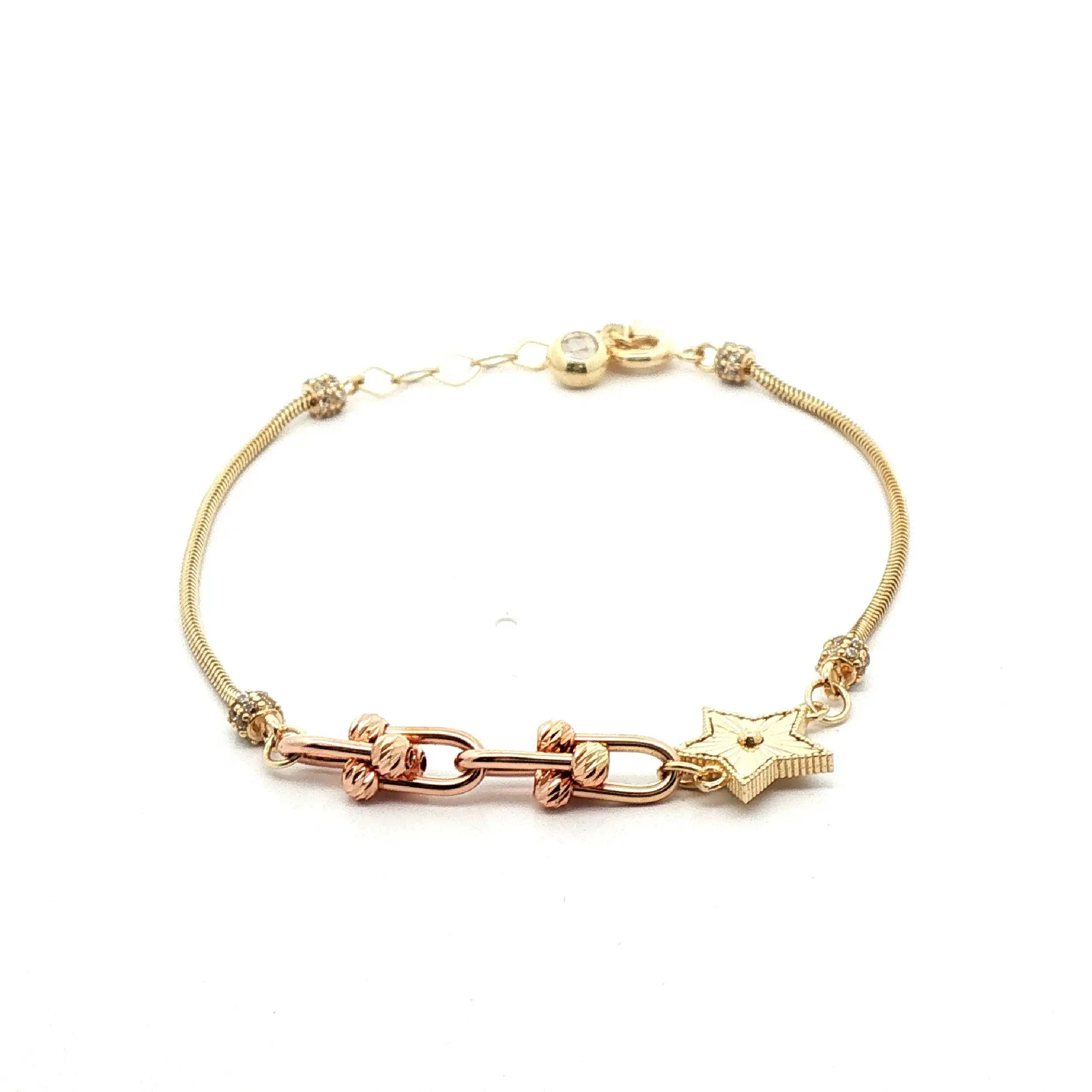 Armband Bicolor mit Stern und Zirkonia
