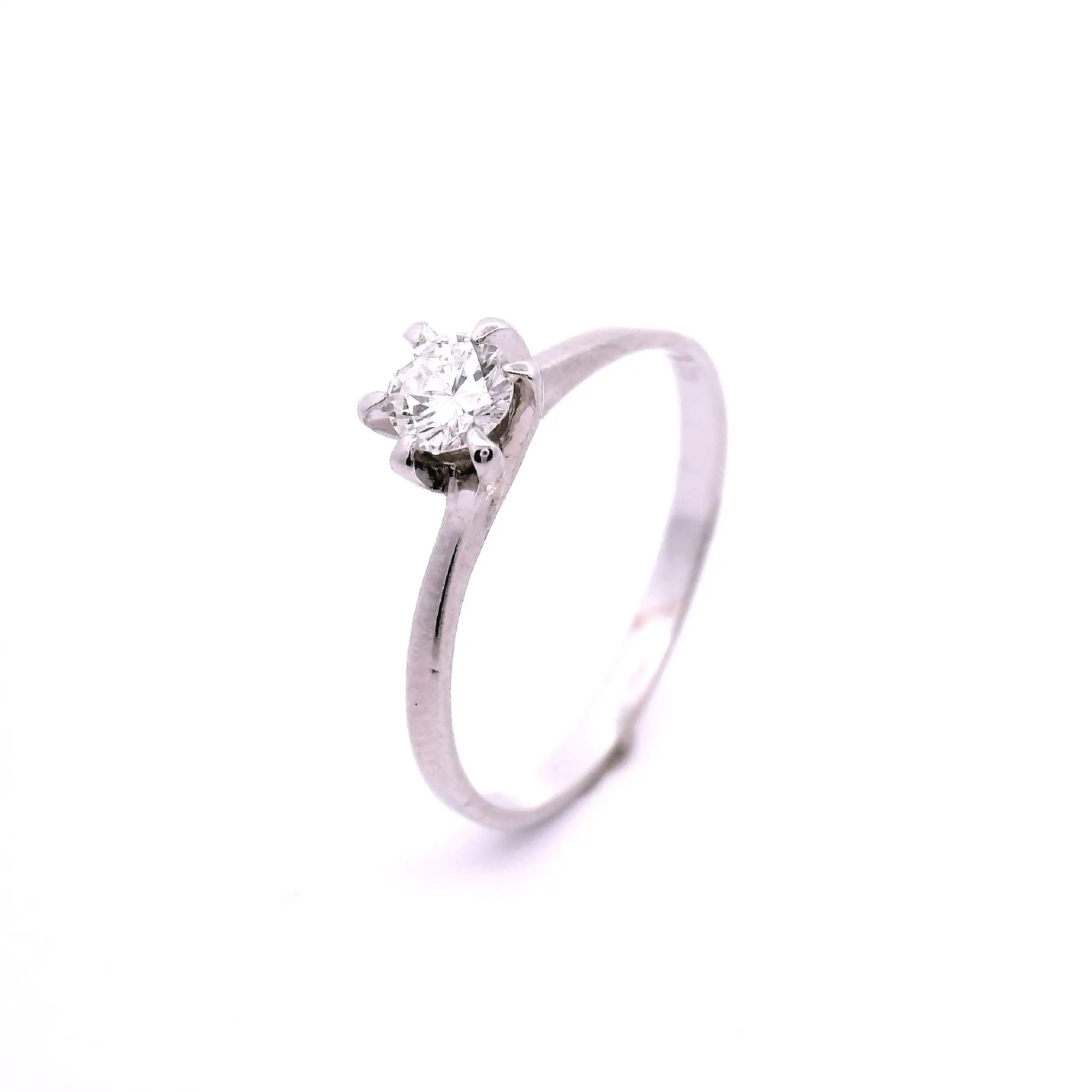 Ring Weißgold mit Brillant Ring Weißgold mit Brillant