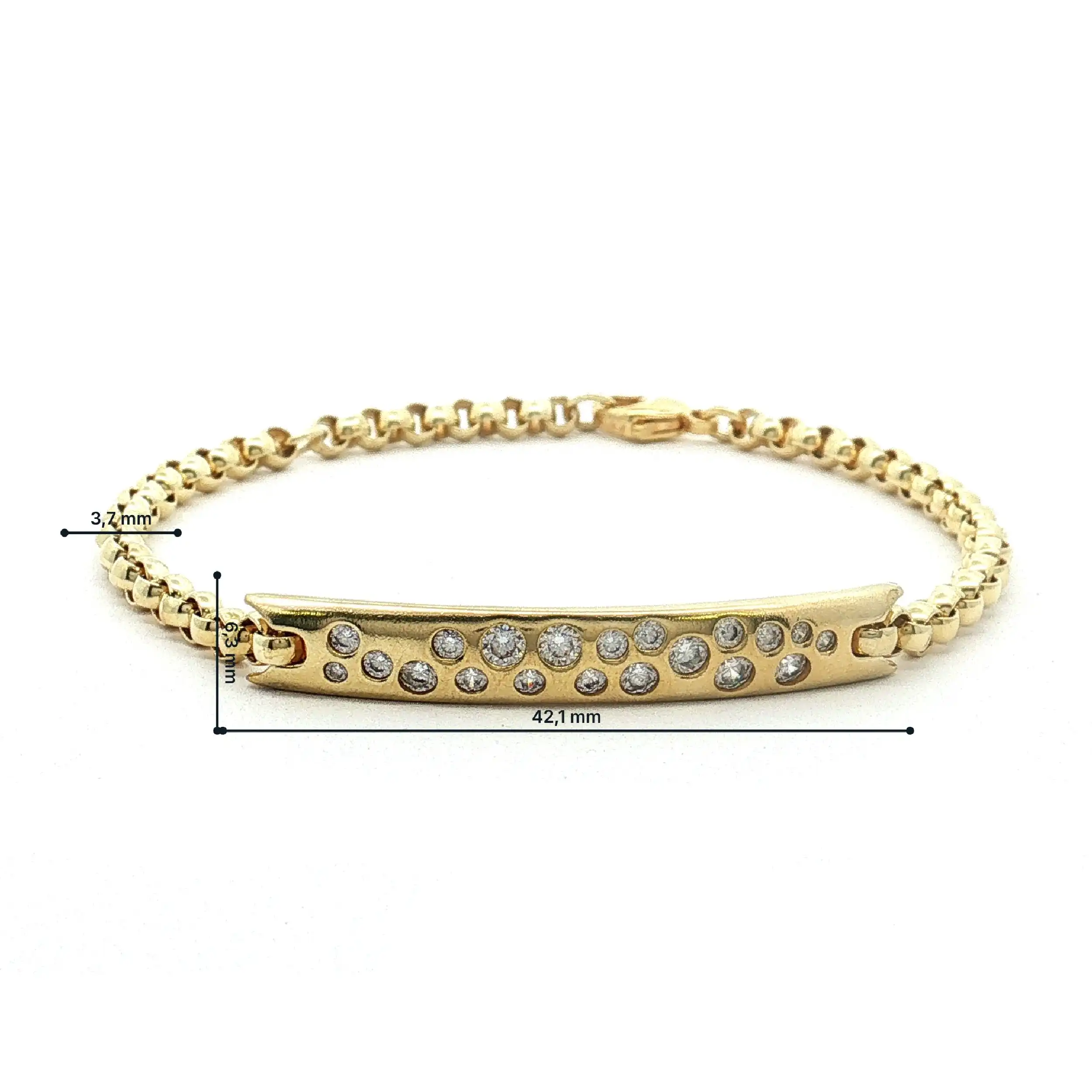 Armband Silber vergoldet mit Zirkonia Armband Silber vergoldet mit Zirkonia