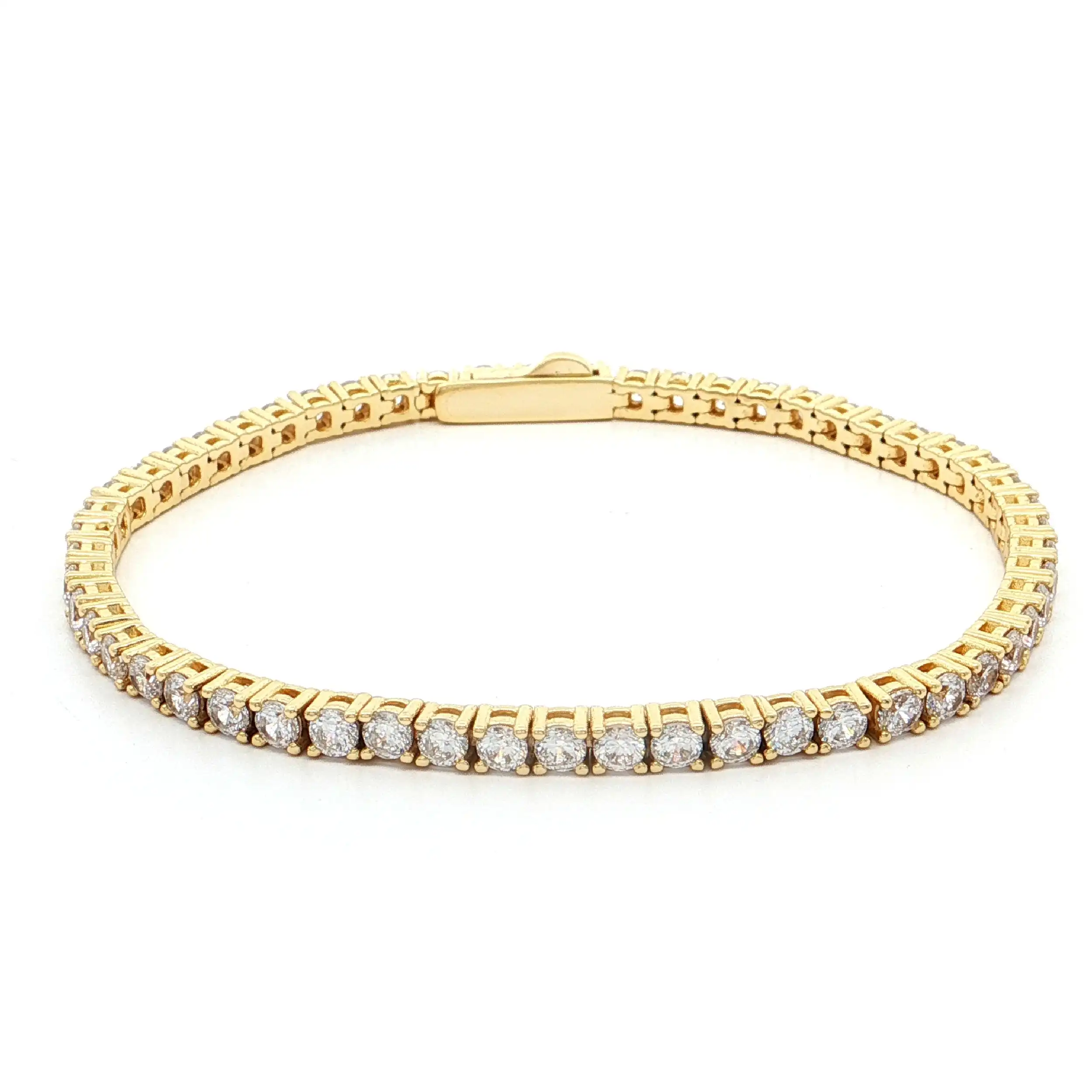 Tennisarmband Silber vergoldet mit Zirkonia