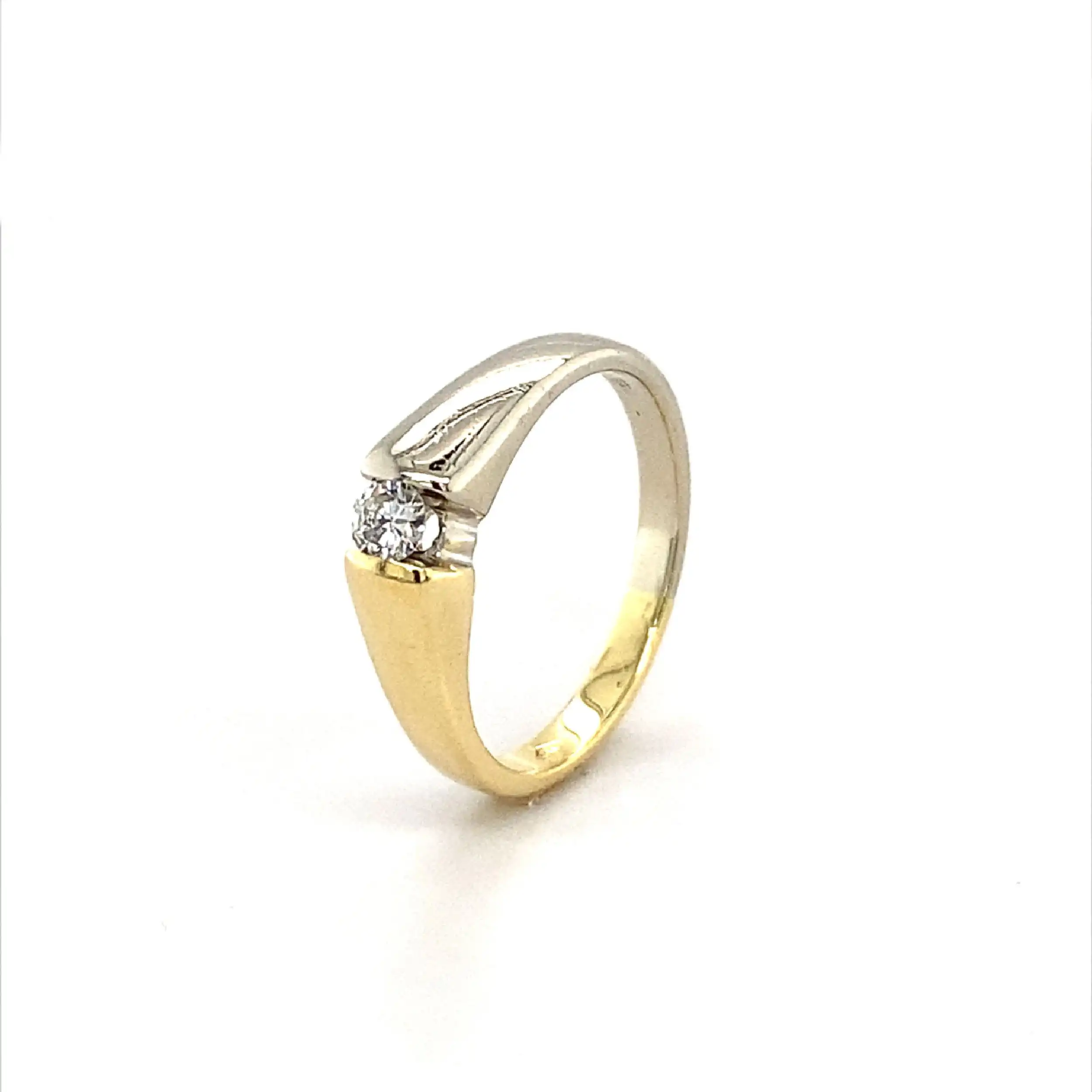 Ring Bicolor mit Brillant Ring Bicolor mit Brillant