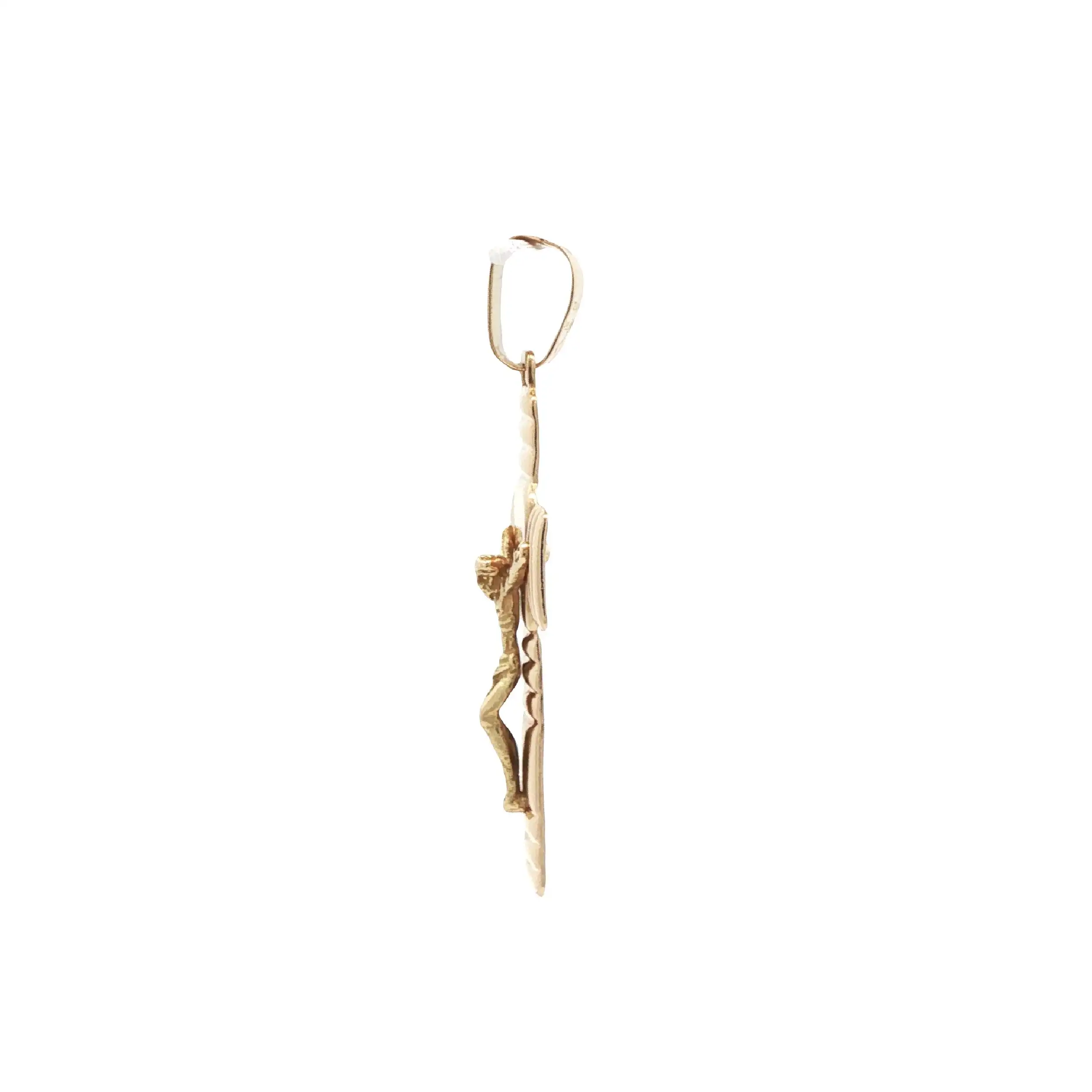 Kreuzanhänger Gelbgold mit Corpus Christi
