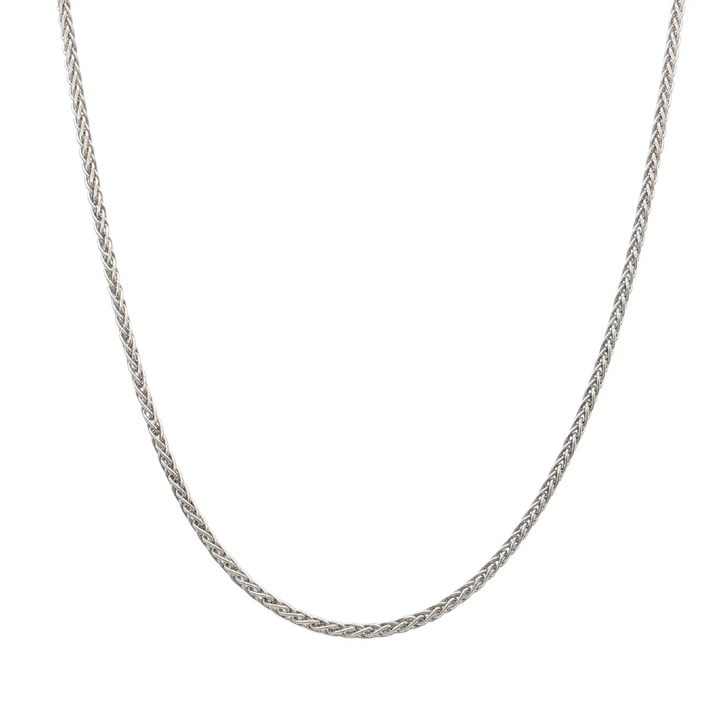 Zopfkette Weißgold Zopfkette Weißgold