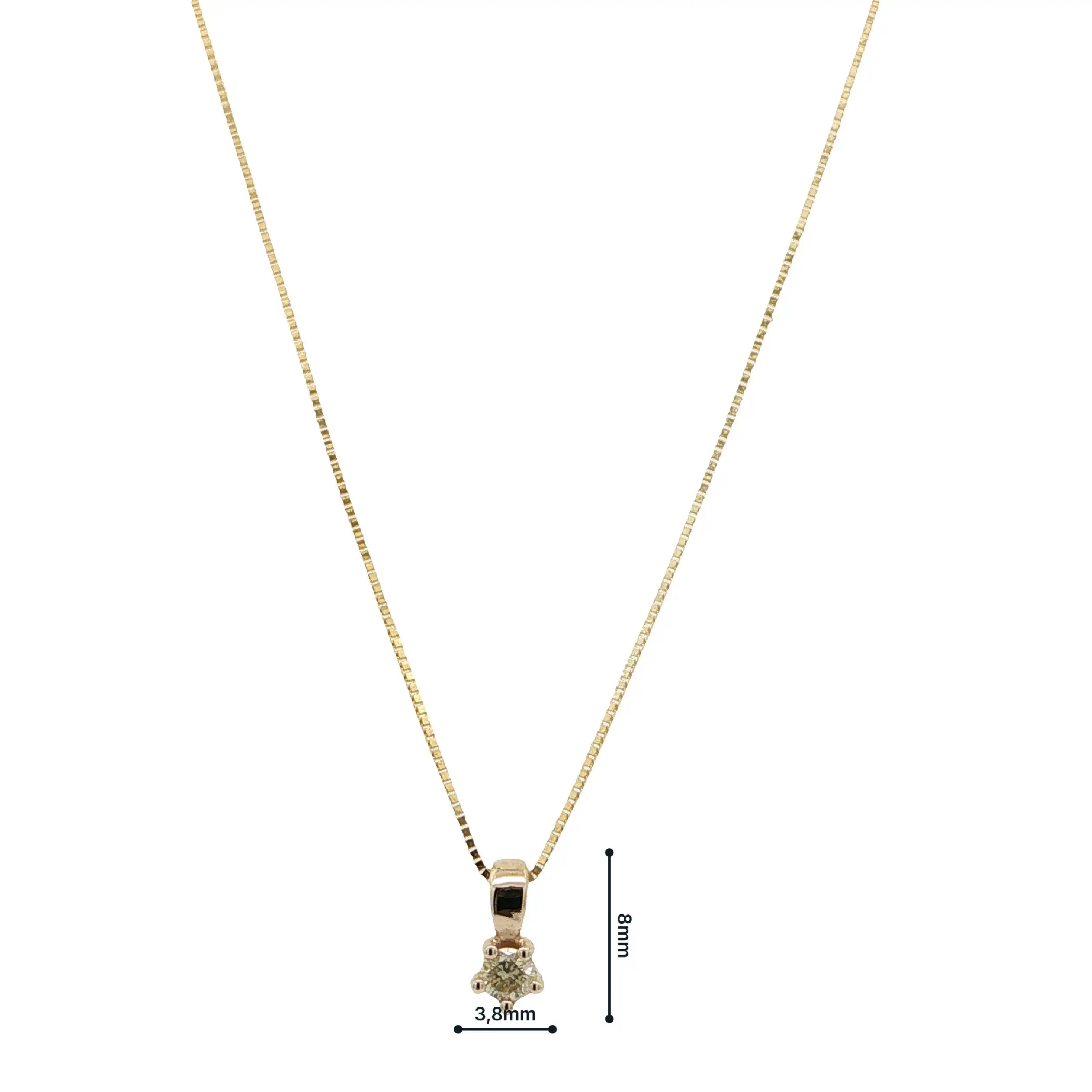 Venezianerkette Gelbgold mit Anhänger & Brillant