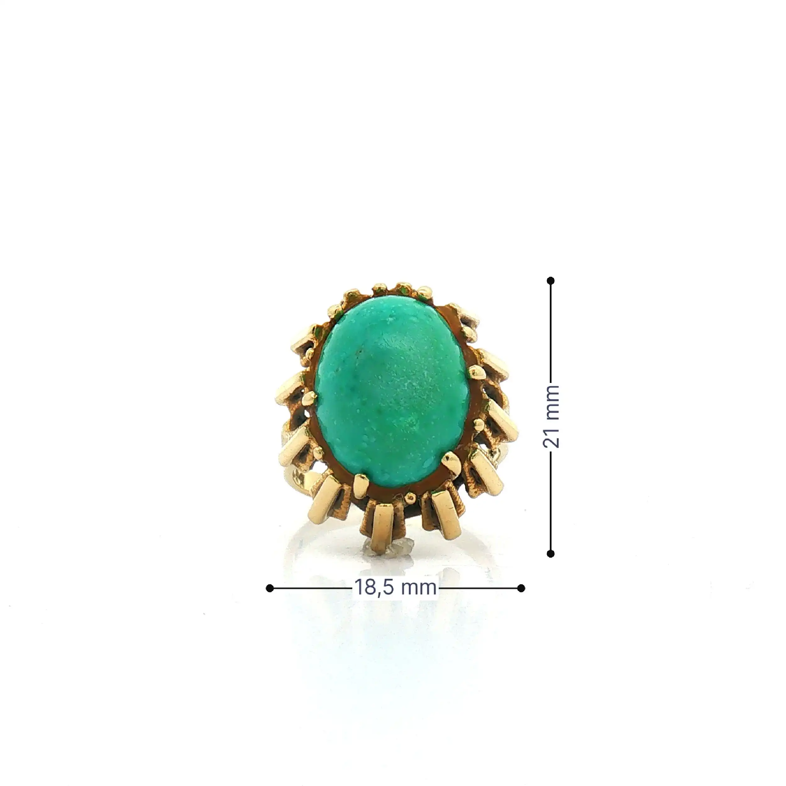 Ring Gelbgold mit Türkis Cabochon