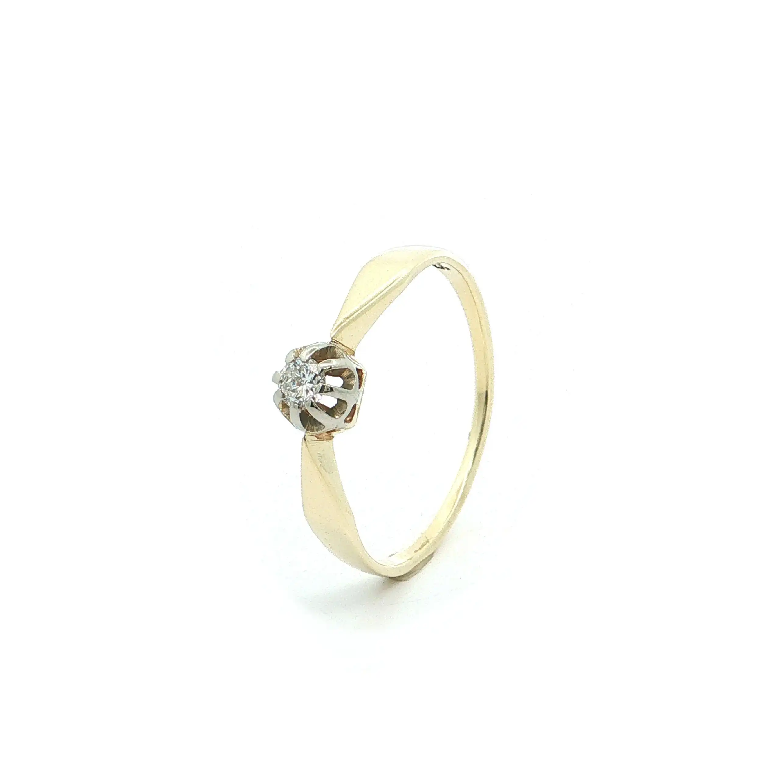 Ring Bicolor mit Brillant