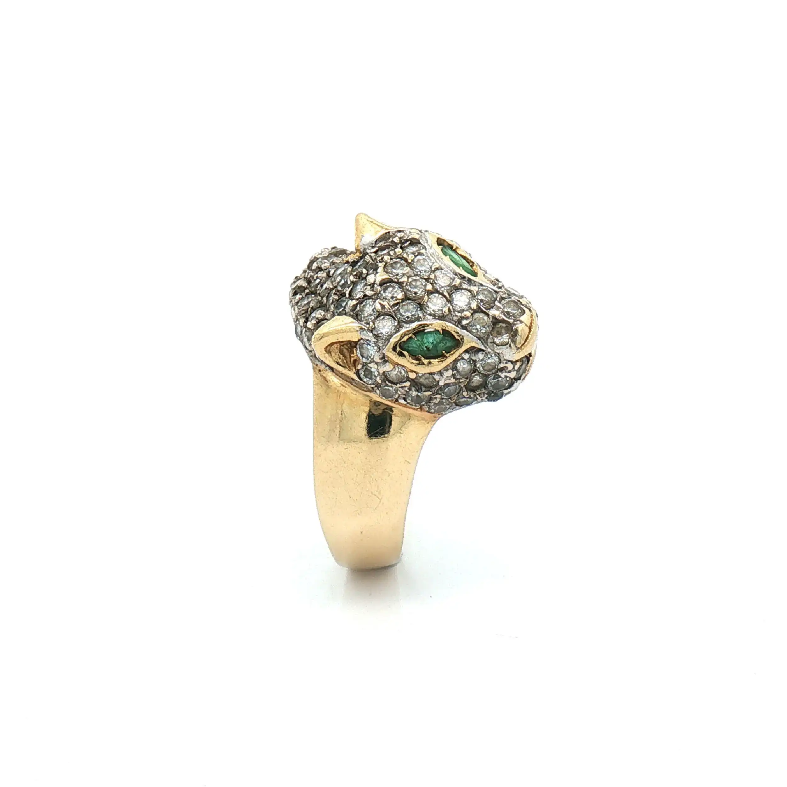 Ring Gelbgold Tiger mit Zirkonia
