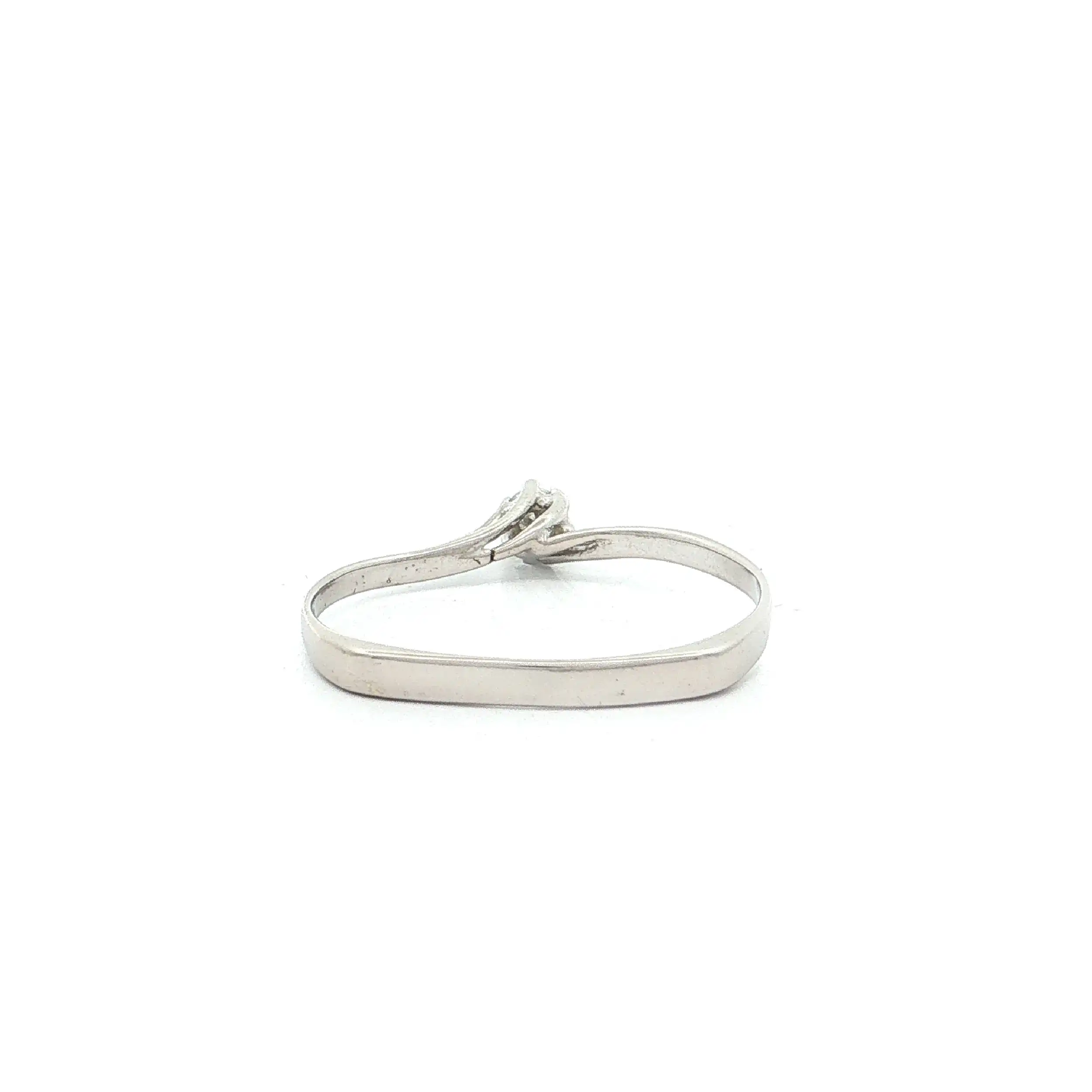Ring Weißgold mit Brillant, graviert mit 0,09ct Ring Weißgold mit Brillant, graviert mit 0,09ct