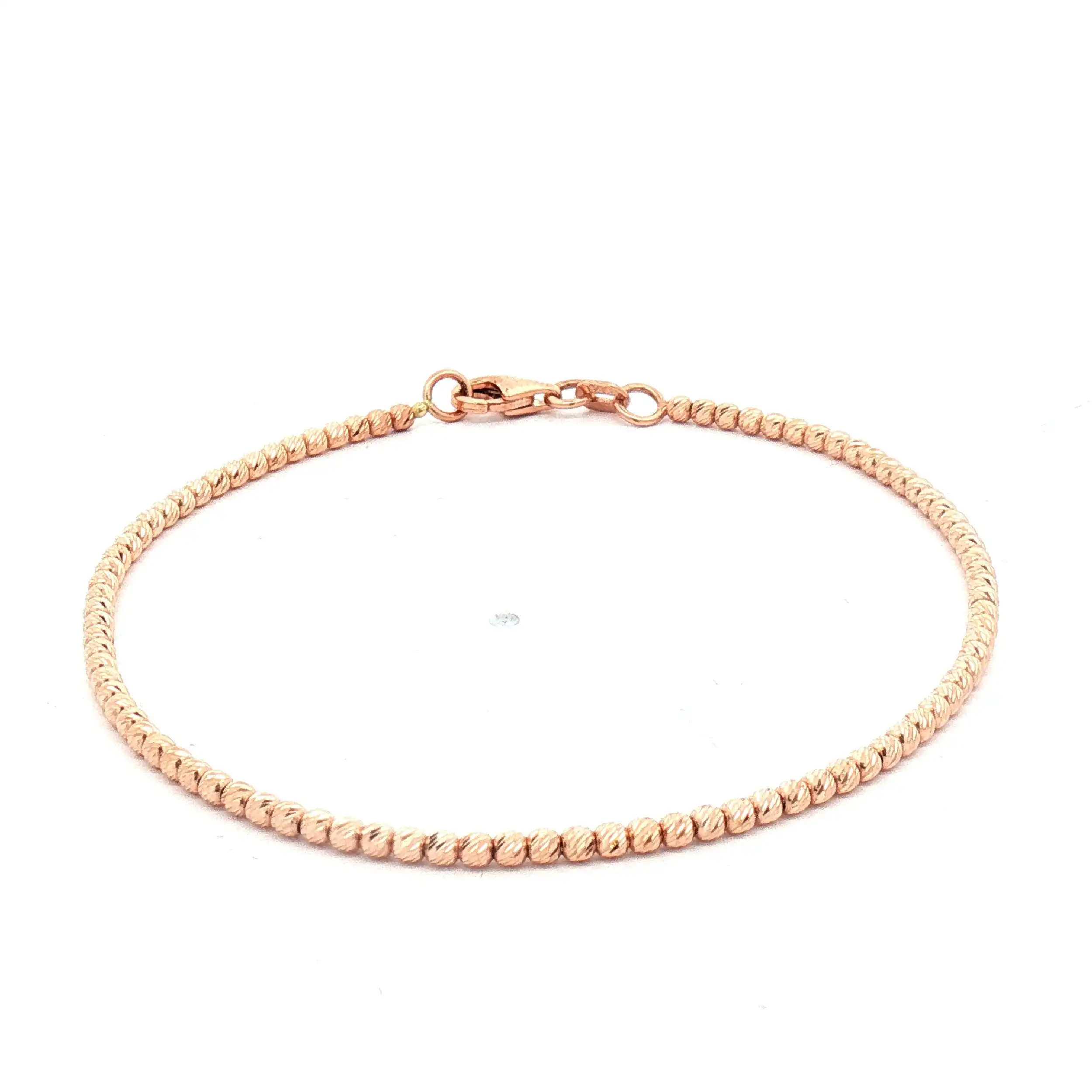 Armband Rotgold Kügelchen diamantiert