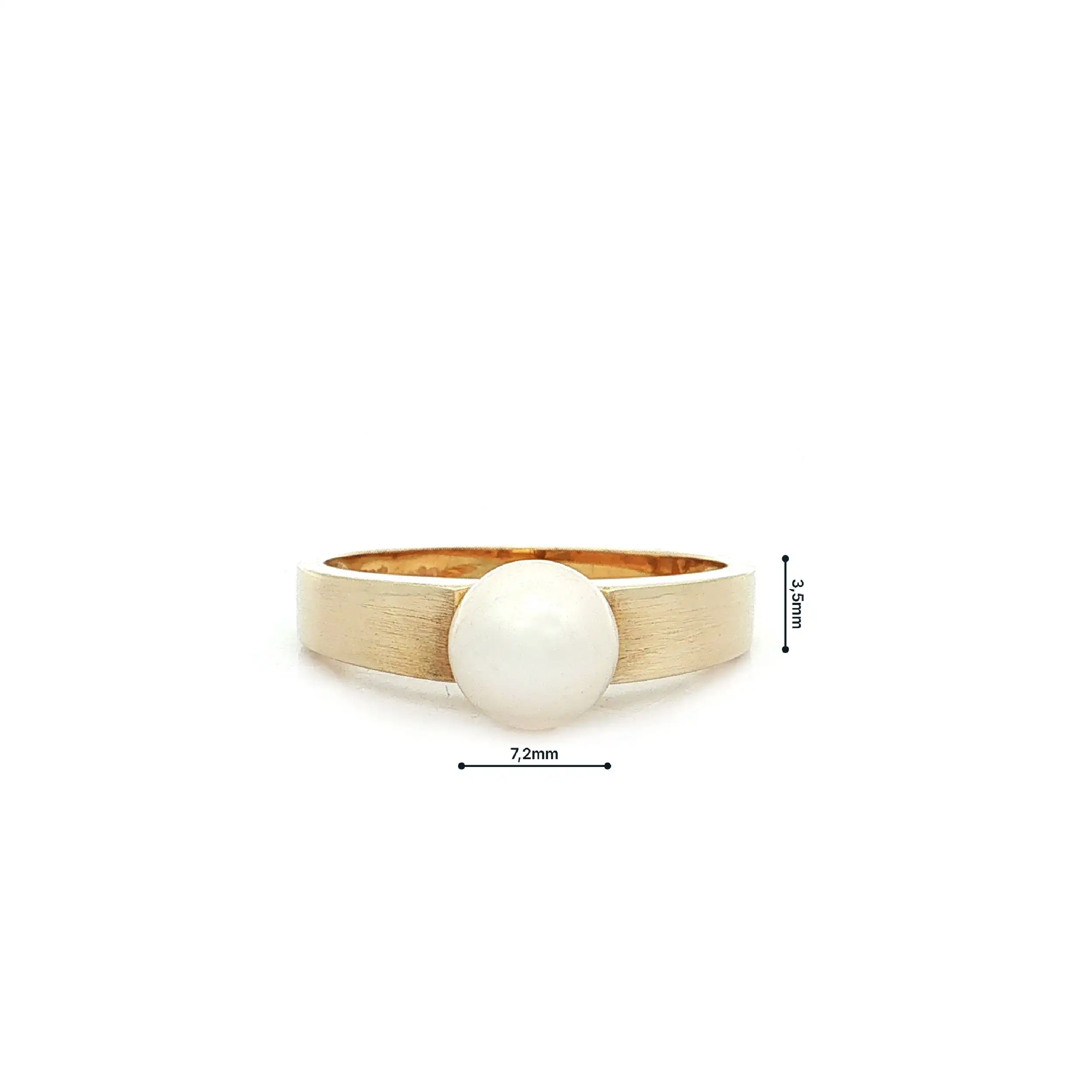 Ring Gelbgold mit Perle