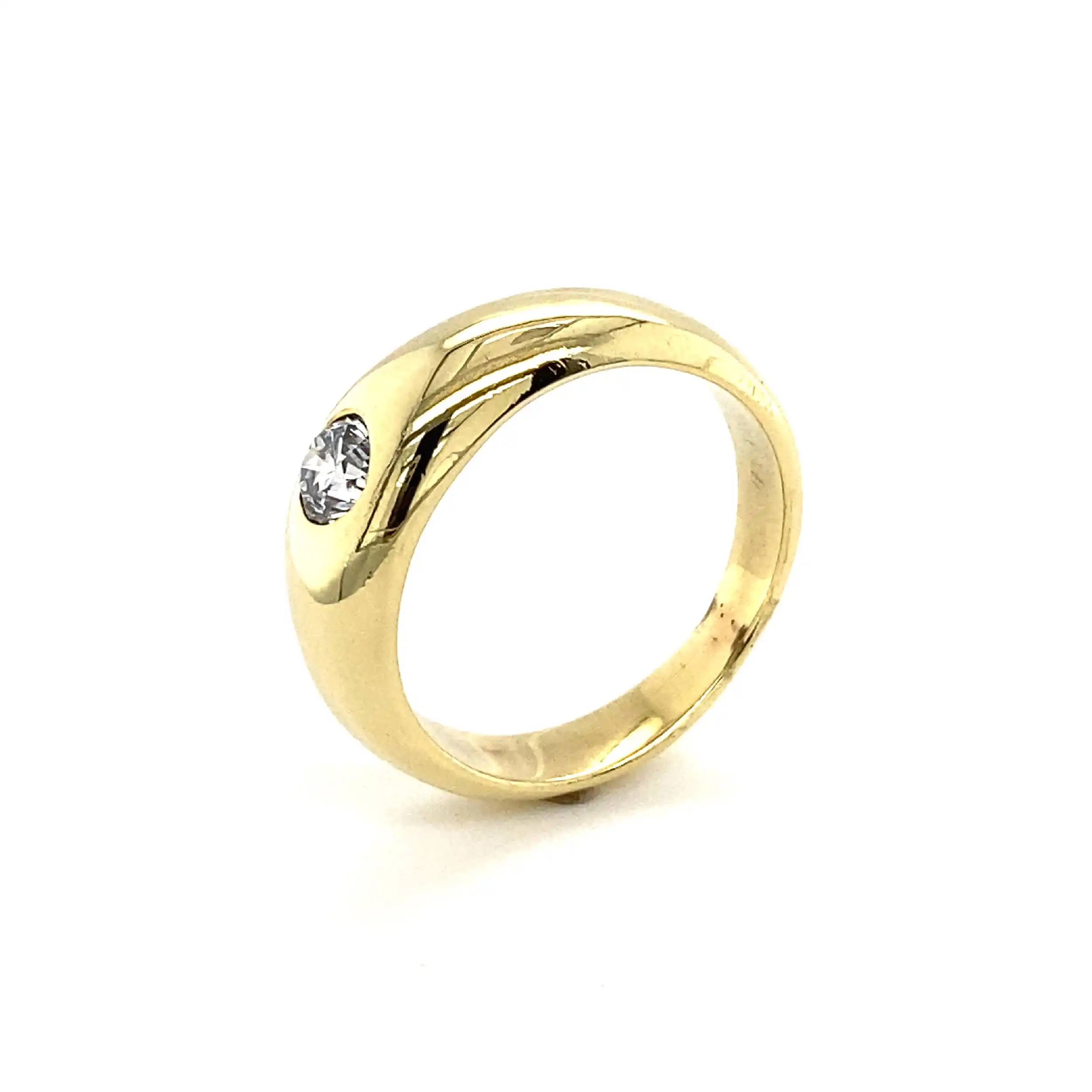 Ring Gelbgold mit Brillant-Solitär