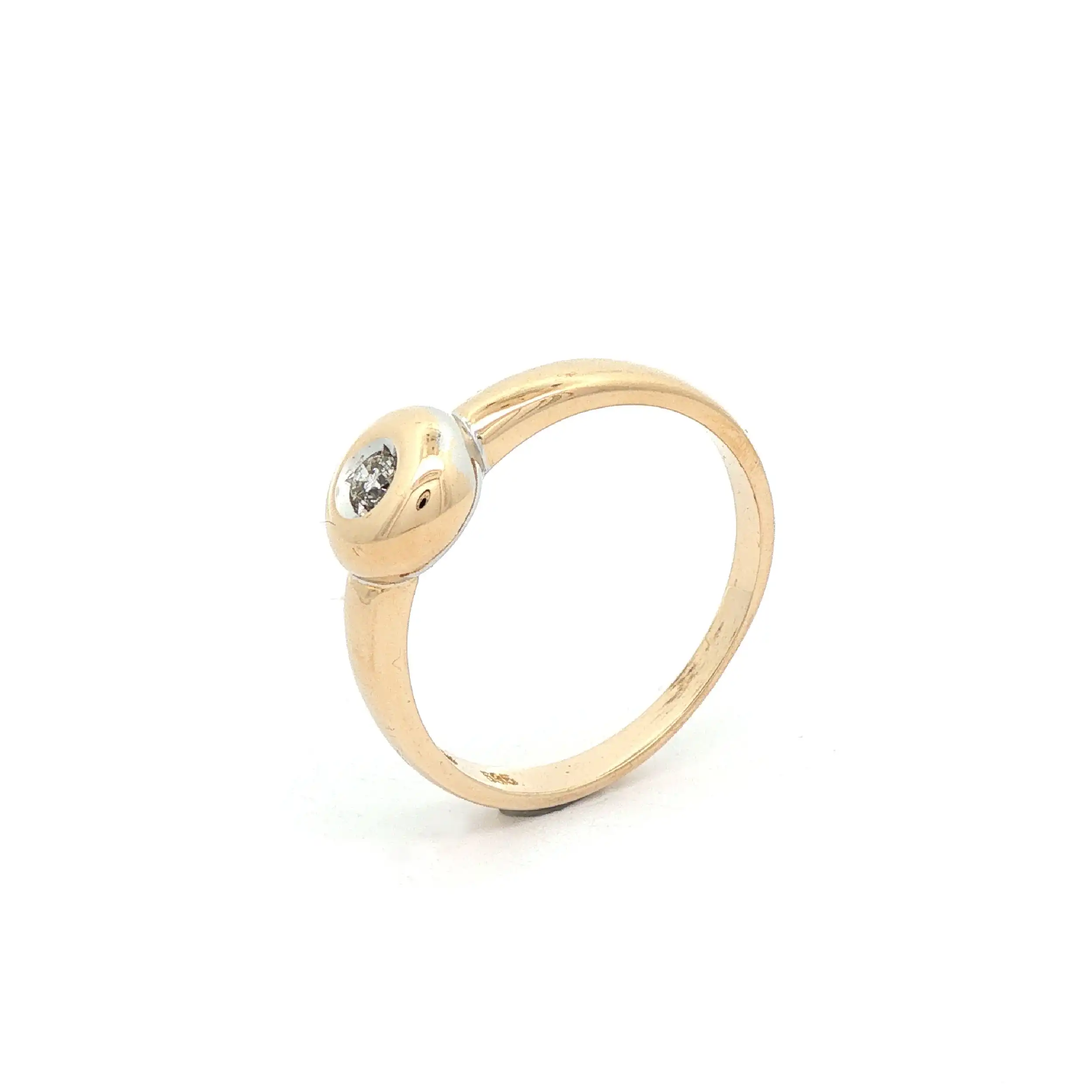 Ring Bicolor mit Brillant Ring Bicolor mit Brillant