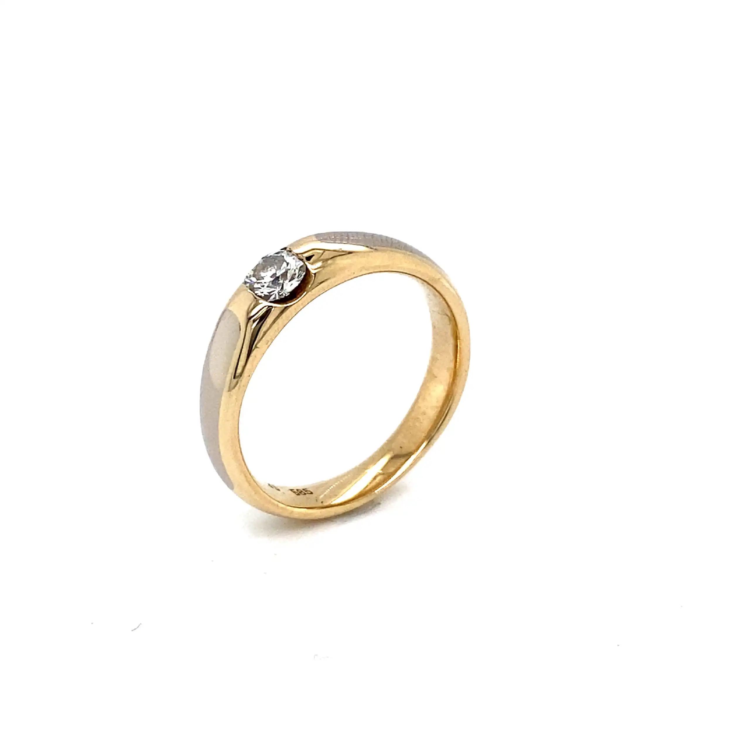 Ring Gelbgold mit Brillant Ring Gelbgold mit Brillant