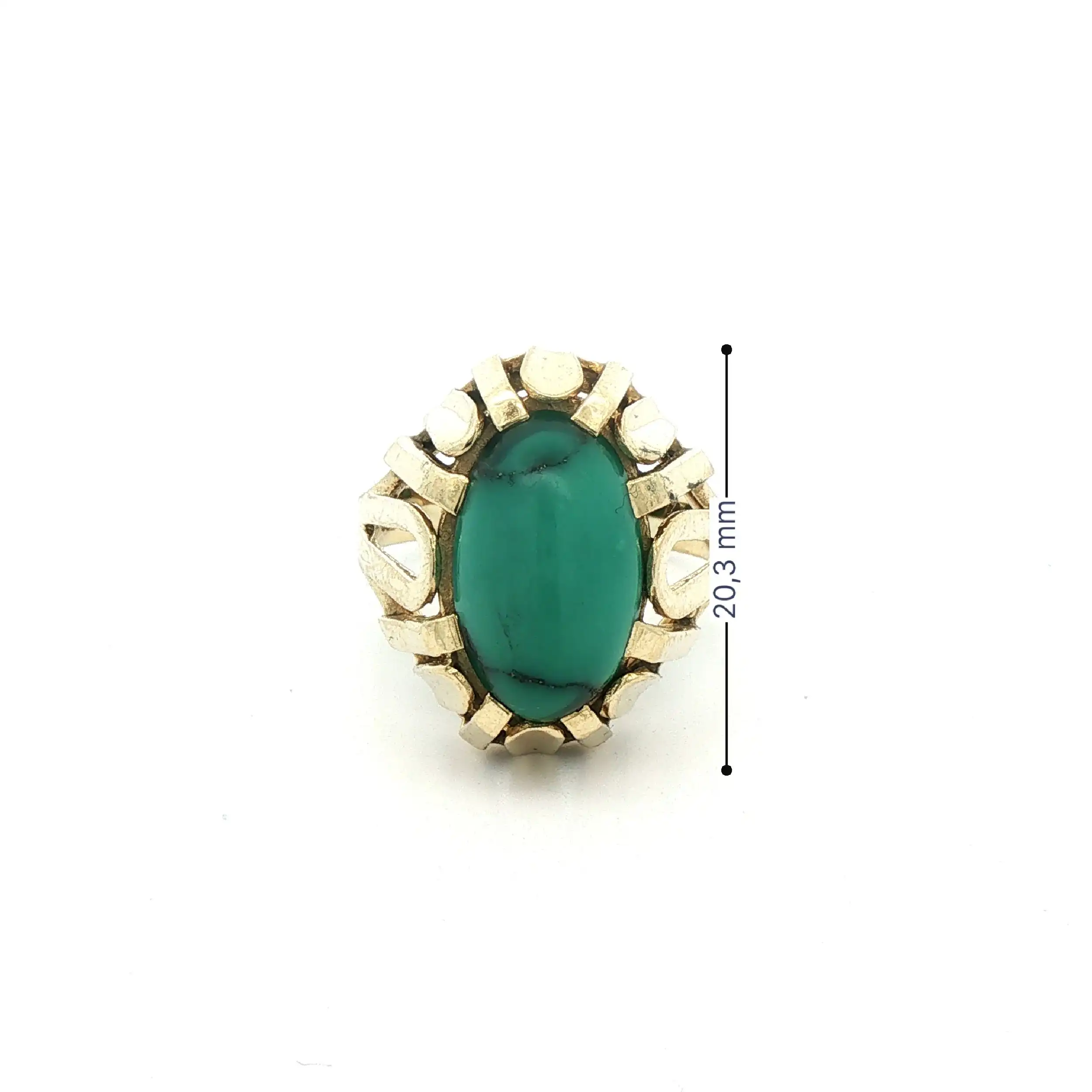Ring Gelbgold mit Türkis Cabochon Ring Gelbgold mit Türkis Cabochon