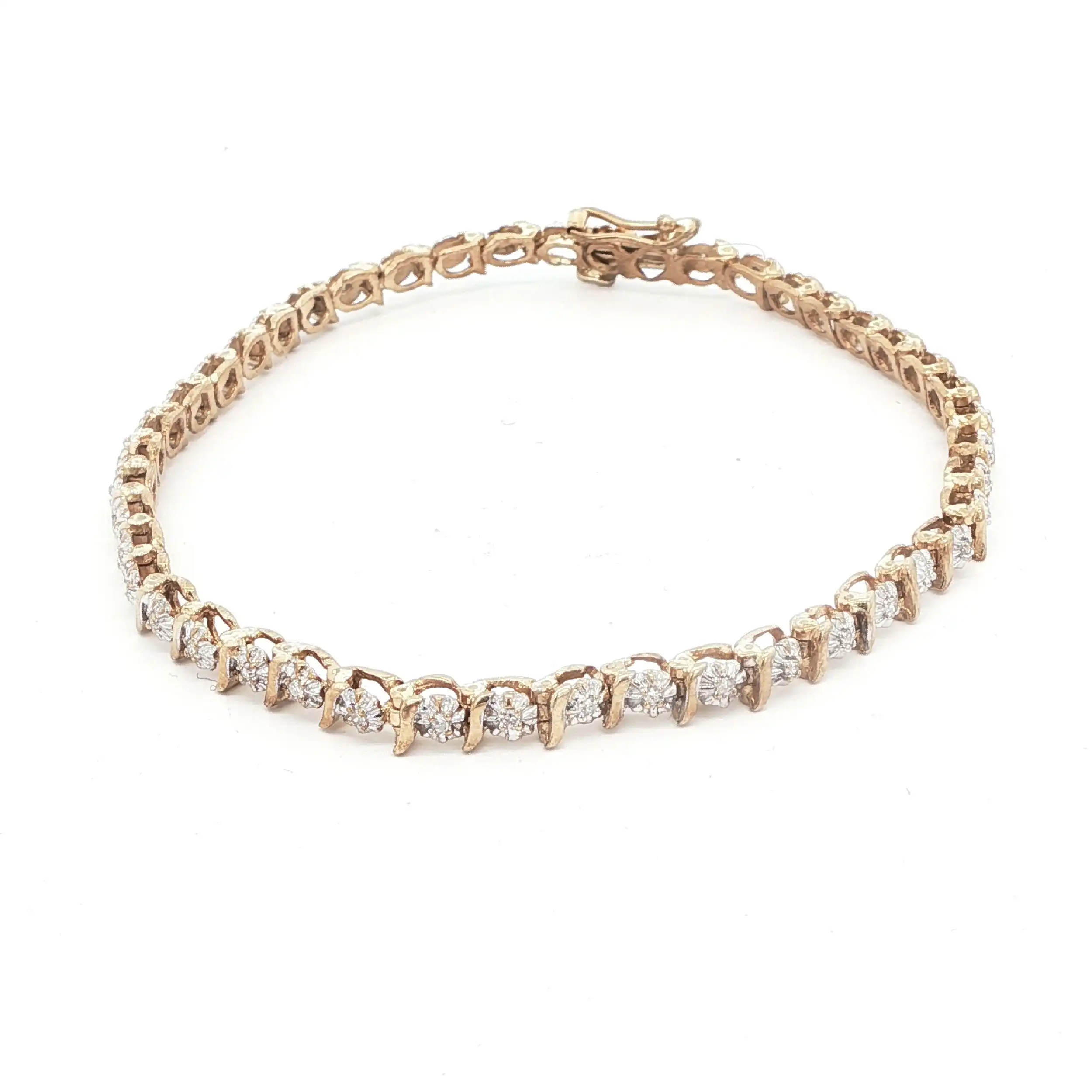 Armband Bicolor mit Diamanten Armband Bicolor mit Diamanten