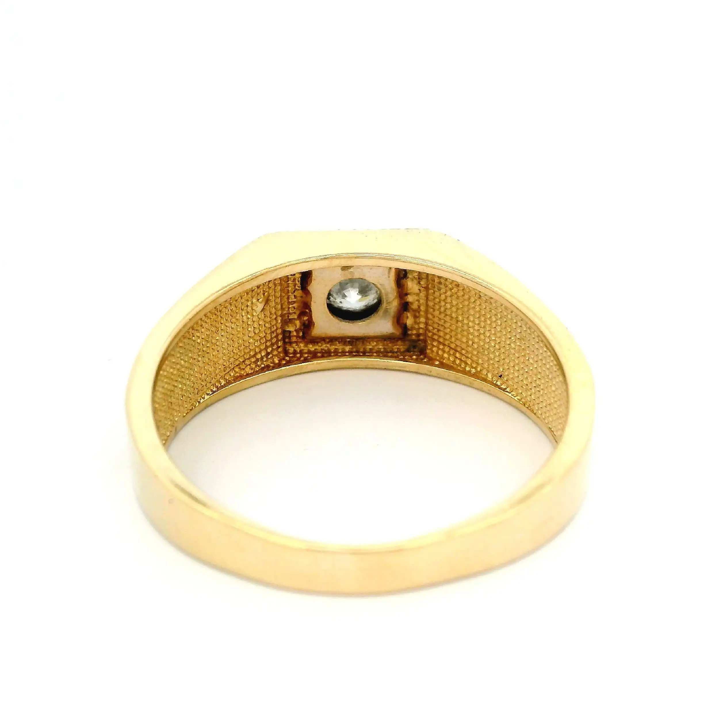 Herrenring Gelbgold mit Zirkonia Herrenring Gelbgold mit Zirkonia